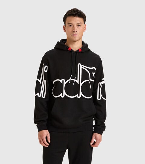 Viscose and polyester sweatshirt - Men HOODIE URBANITY BLACK - Diadora