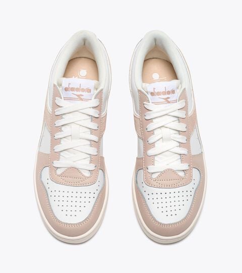 MAGIC BASKET LOW LEATHER WN, WHITE/WHISPER PINK Sporty sneakers - Women MAGIC BASKET LOW LEATHER WN WHITE/WHISPER PINK - Diadora