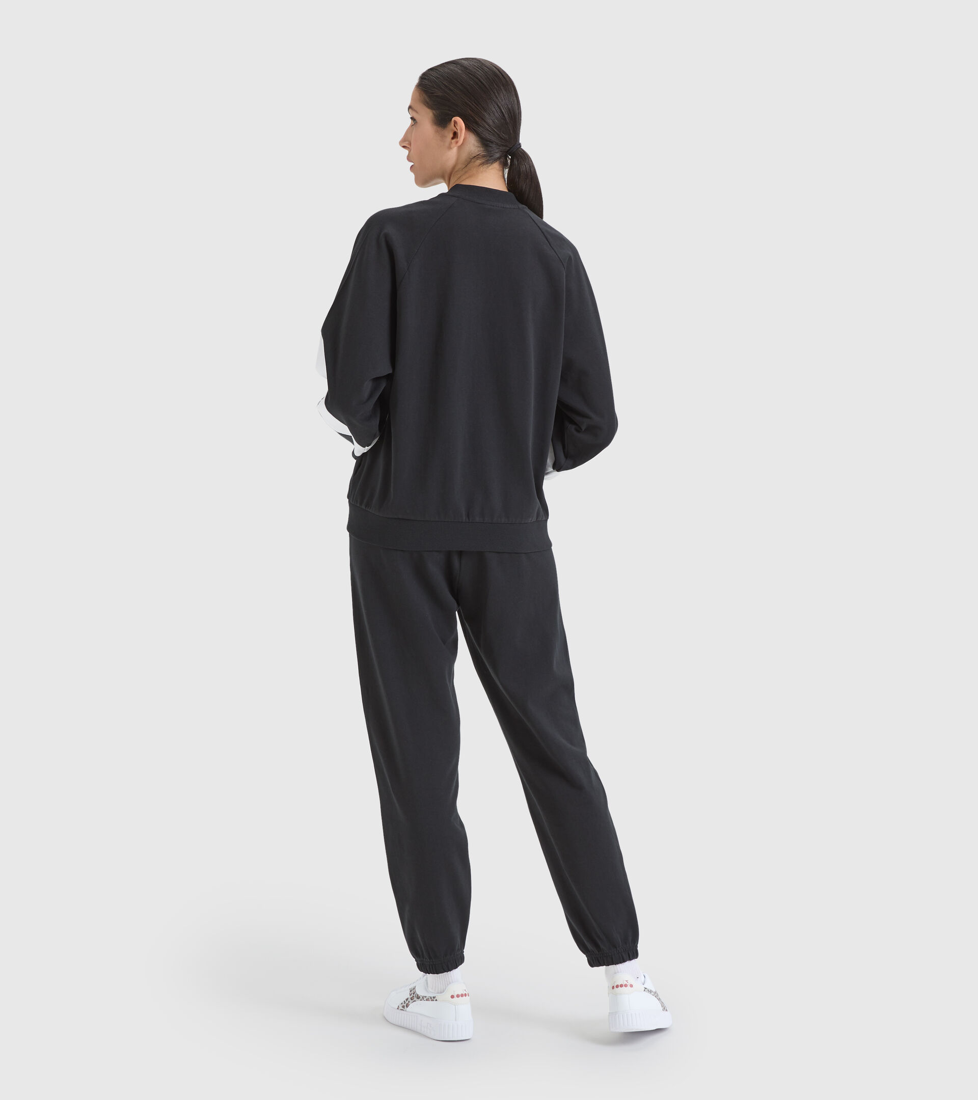 Chándal deportivo de algodón - Mujer L.TRACKSUIT FZ CORE NEGRO - Diadora