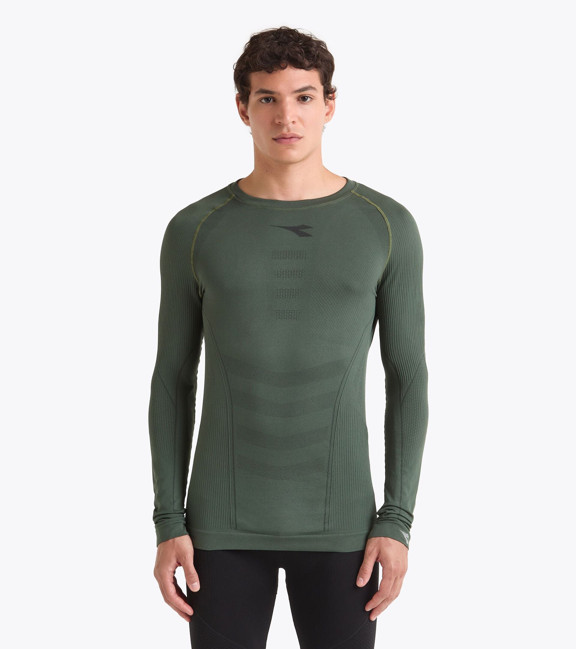 T-shirt technique Made in Italy &agrave; manches longues&sect;Running&sect;Homme STRATOZERO LS T-SHIRT CORIANDRE - Diadora