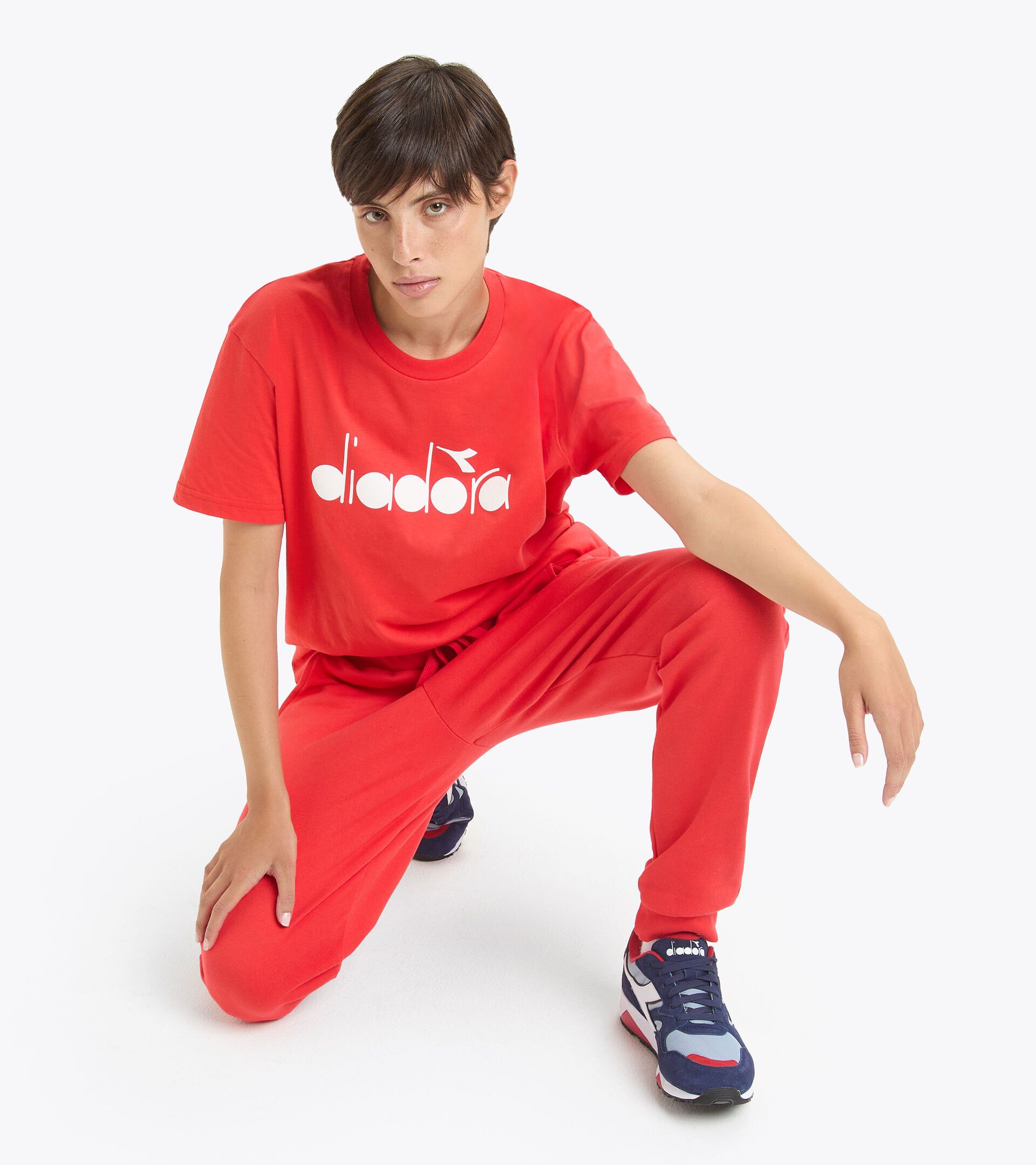 Sporthose - Made in Italy - Gender Neutral PANTS LOGO BITTERSUESS ROT - Diadora