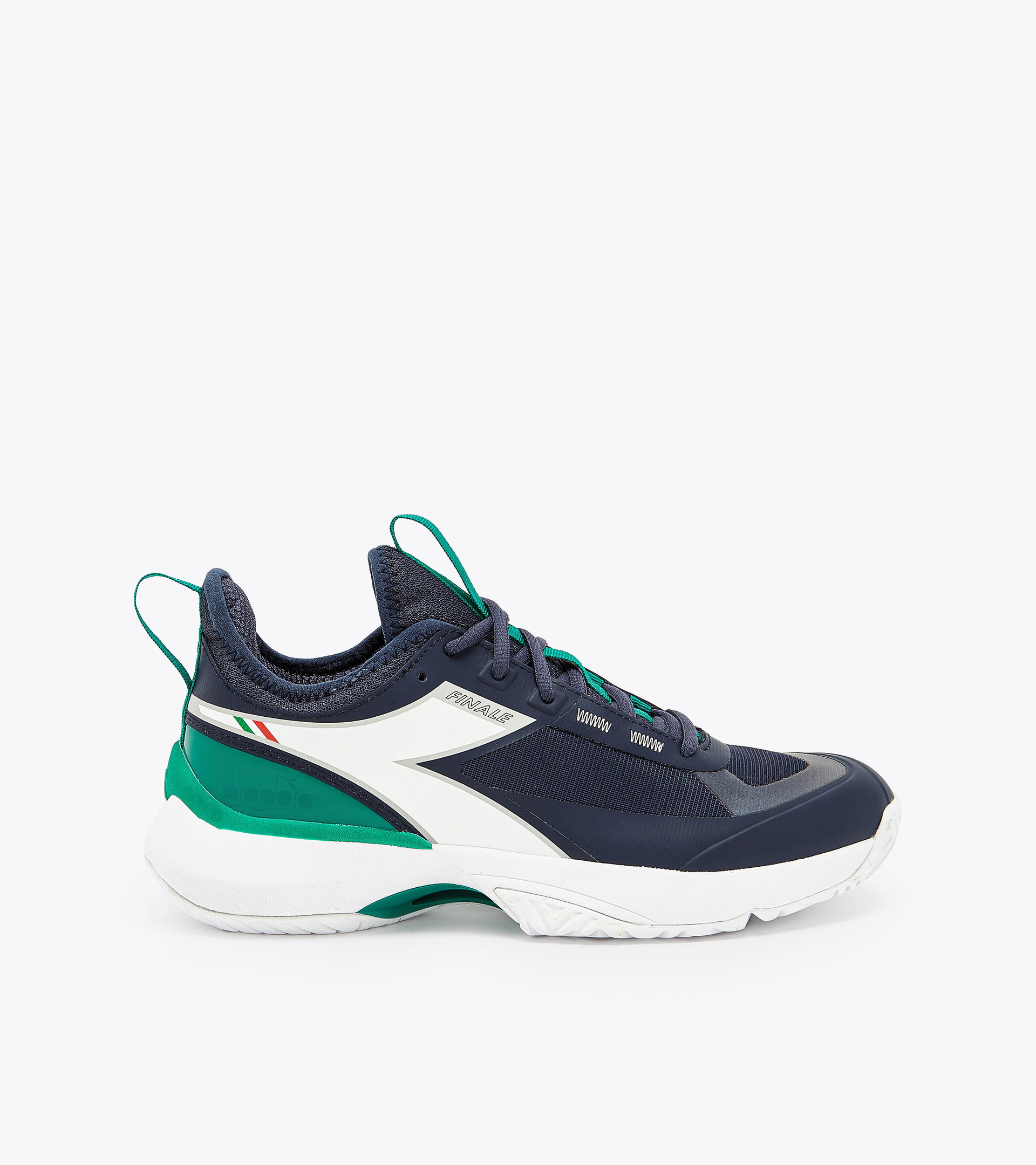 Tennis shoes for hard surfaces or clay courts - Men FINALE AG BLUE CORSAIR/WHITE - Diadora