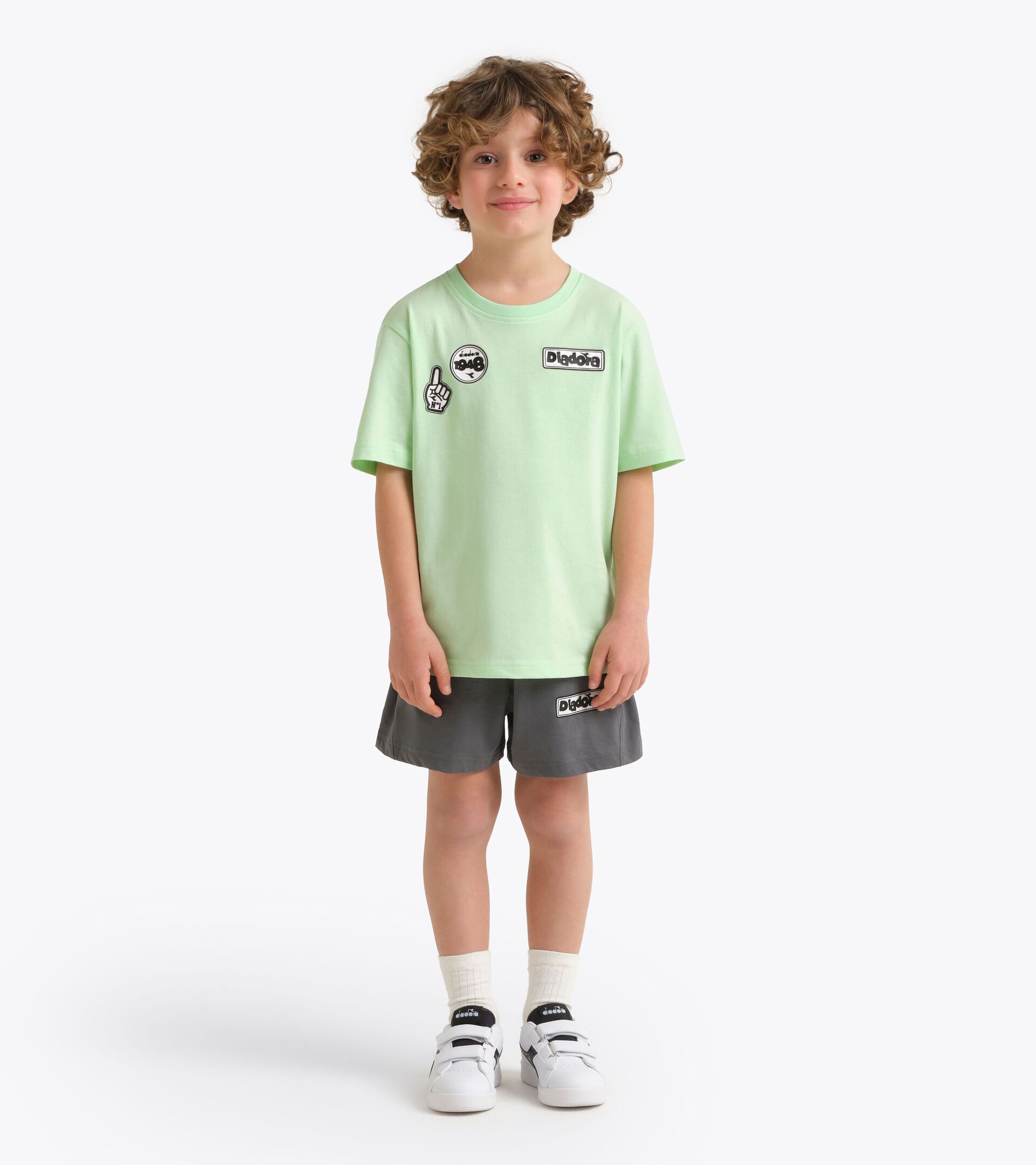 Sports set - T-shirt and shorts - Boys
 JB. SET  ESS. SPORTS I SS PATINA GREEN - Diadora