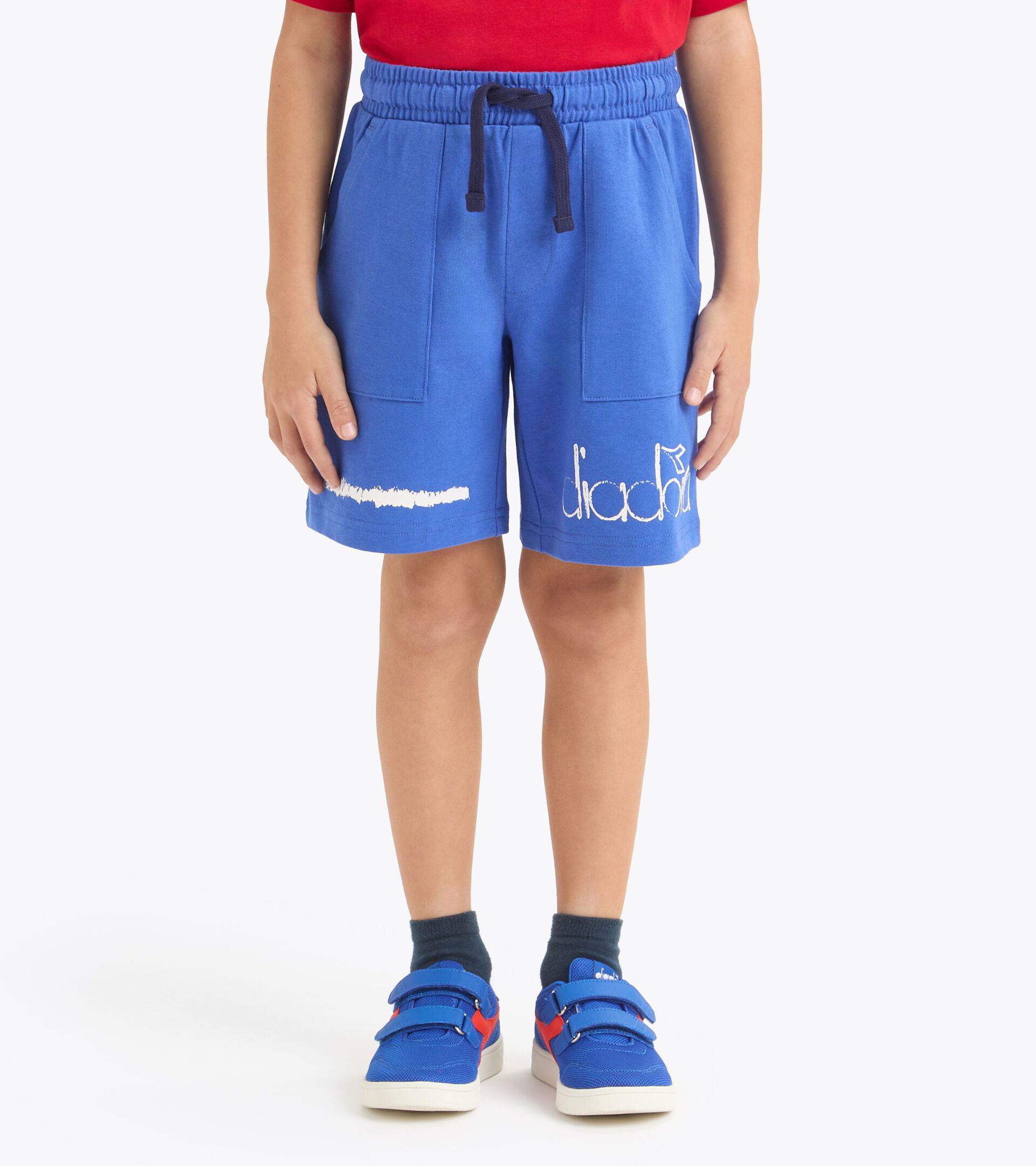Graffiti-inspired bermuda shorts - Boy JB. BERMUDA GRAFFITI DARK ROYAL - Diadora