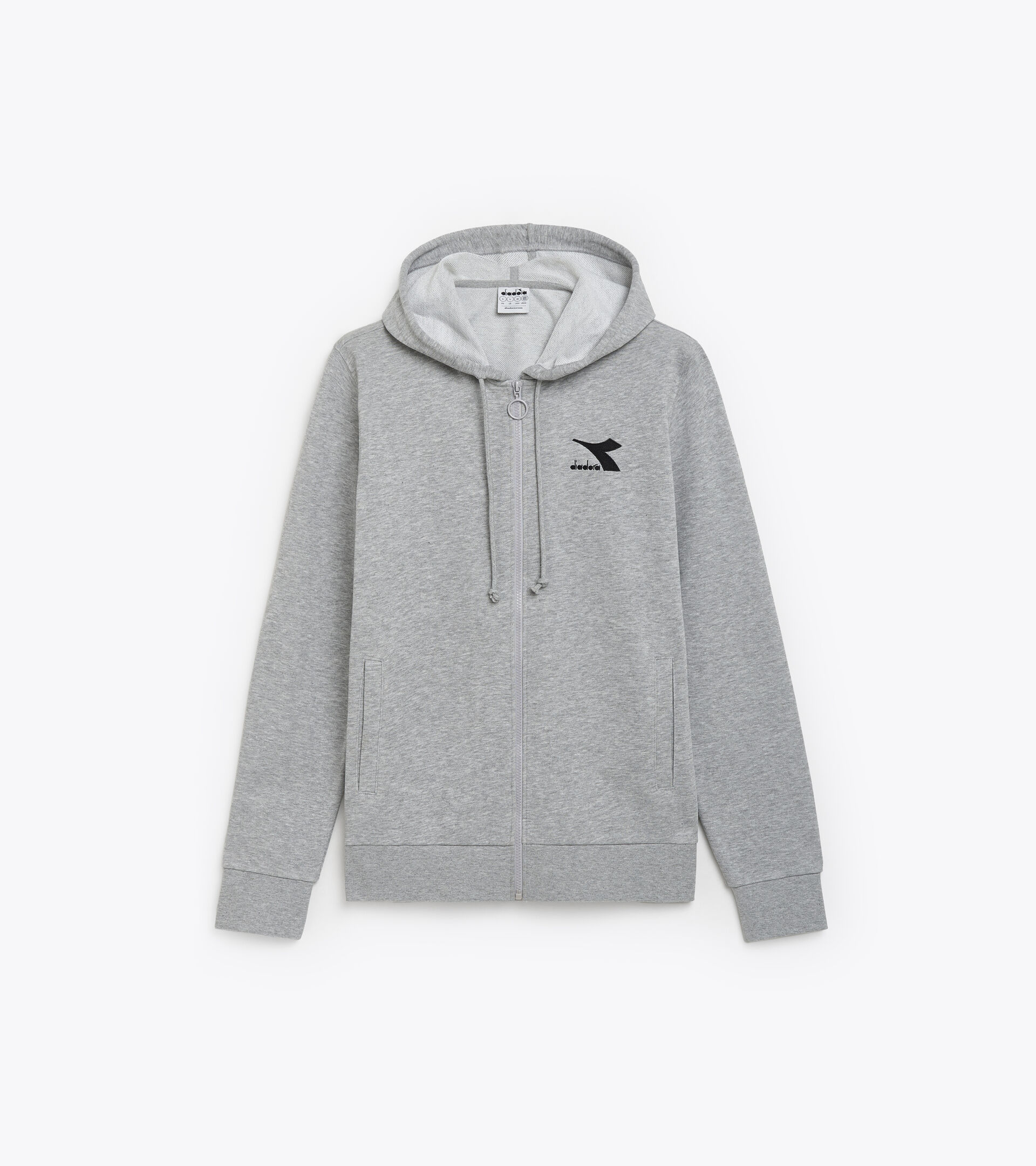 Cotton hoodie - Men HOODIE FZ CORE LIGHT MIDDLE GRAY MELANGE - Diadora