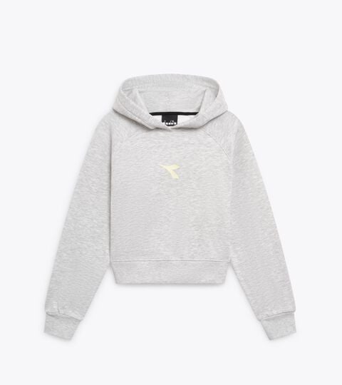 Hoodie - Girls JG. HOODIE RHINESTONE LIGHT MIDDLE GREY MELANGE - Diadora