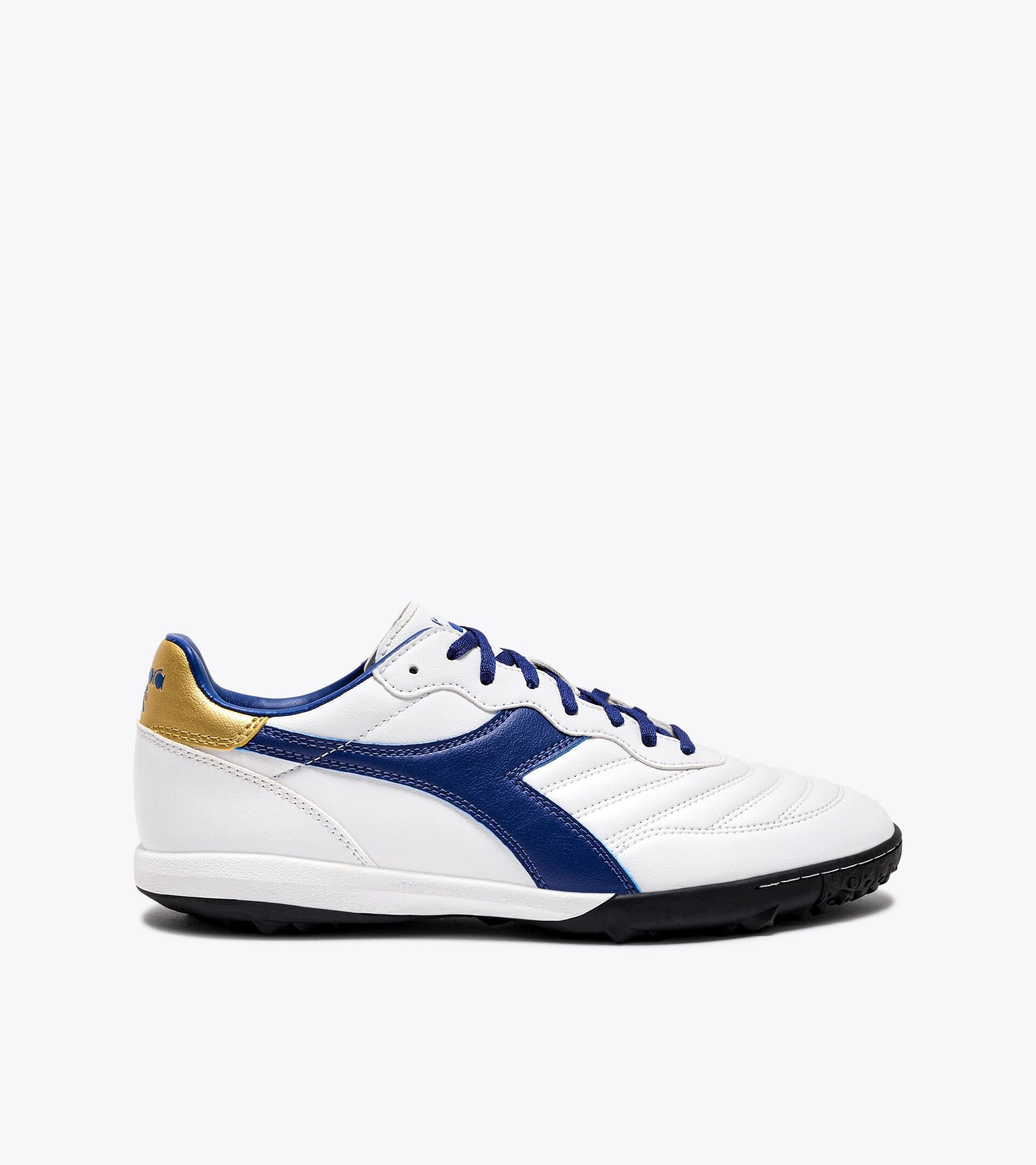 Calcio boots for synthetic turfs or firm grounds - Men BRASIL 2 R TFR WHITE/MAZARINE BLUE/GOLD - Diadora