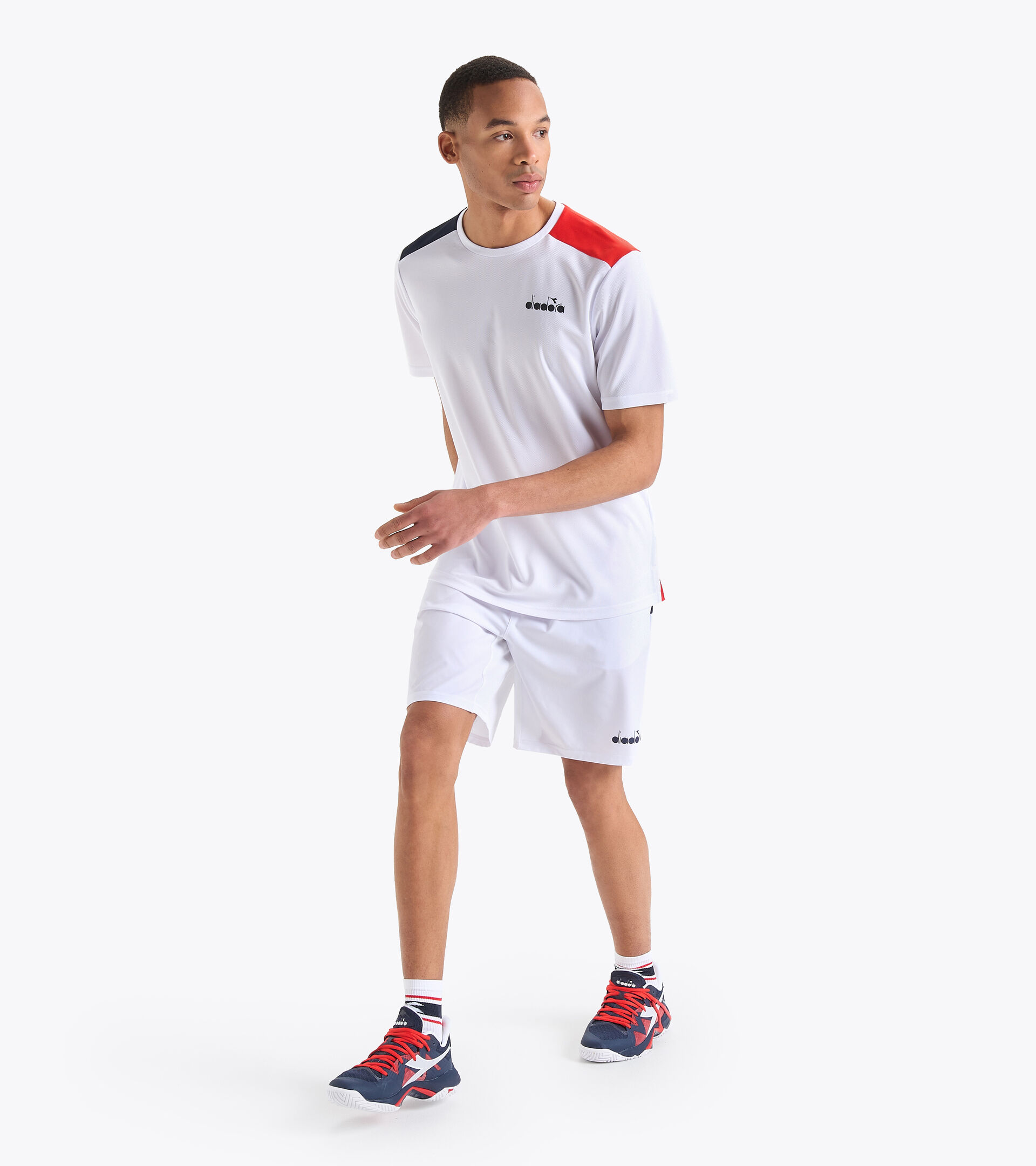 Kurze Tennis-Hose - Herren CORE BERMUDA STRAHLEND WEISSE - Diadora