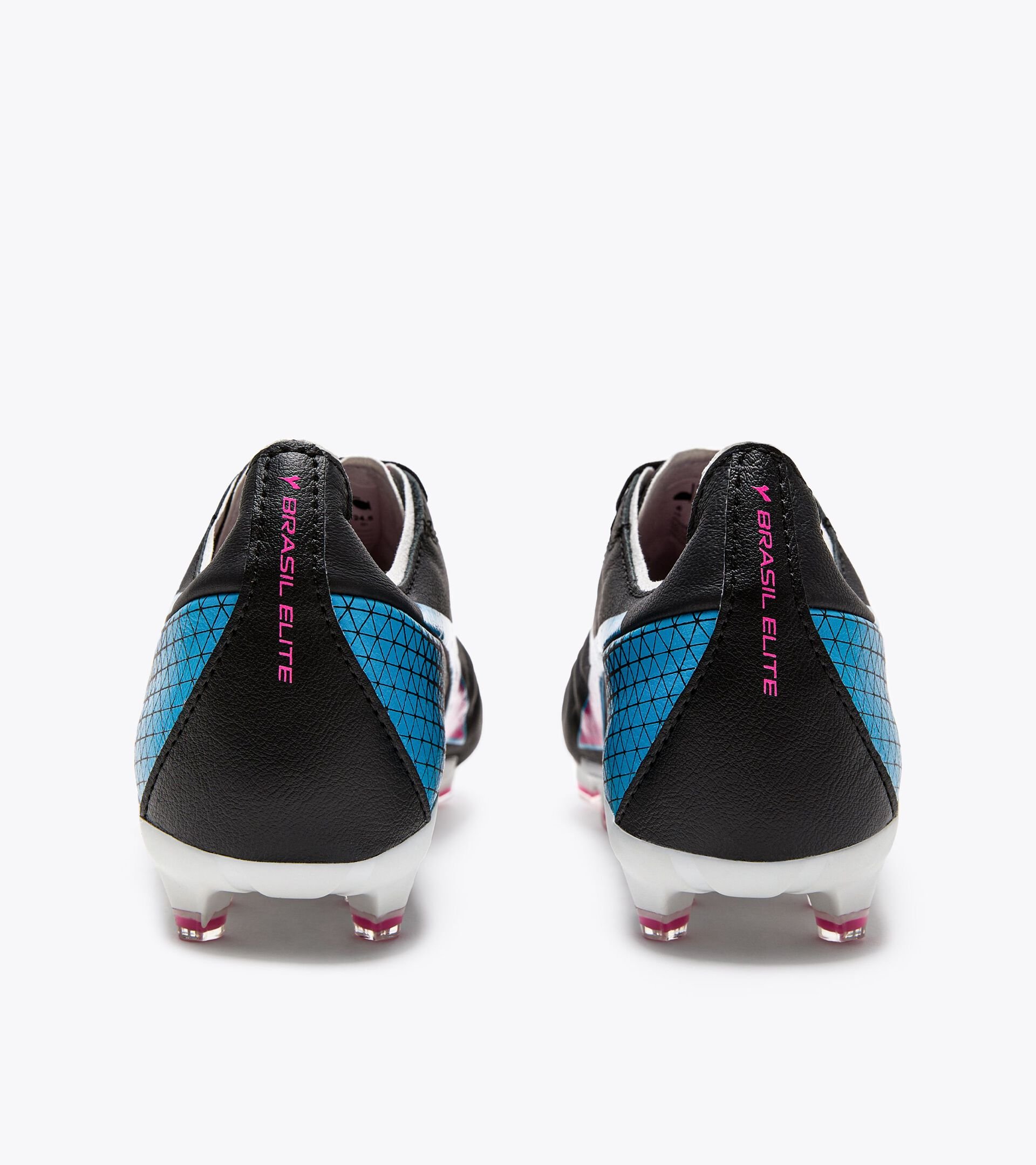 Chaussures de football pour terrains compacts - Femme BRASIL ELITE GR LT W LP12 NOIR/ROSE FL/CYAN BLEU FLUO - Diadora