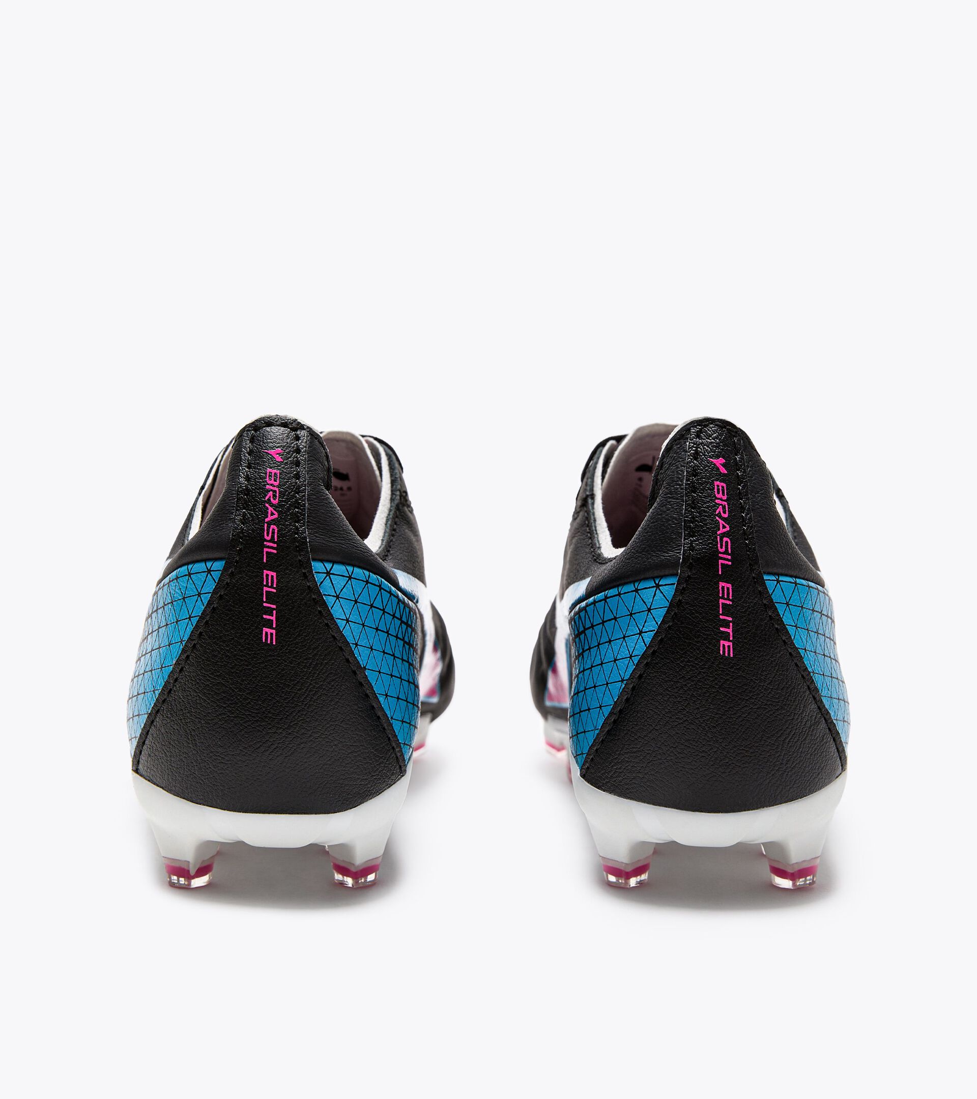 Calcio boots for firm ground - Women's BRASIL ELITE GR LT W LP12 BLK/PINK FLUO/CYAN BLUE FLUO - Diadora