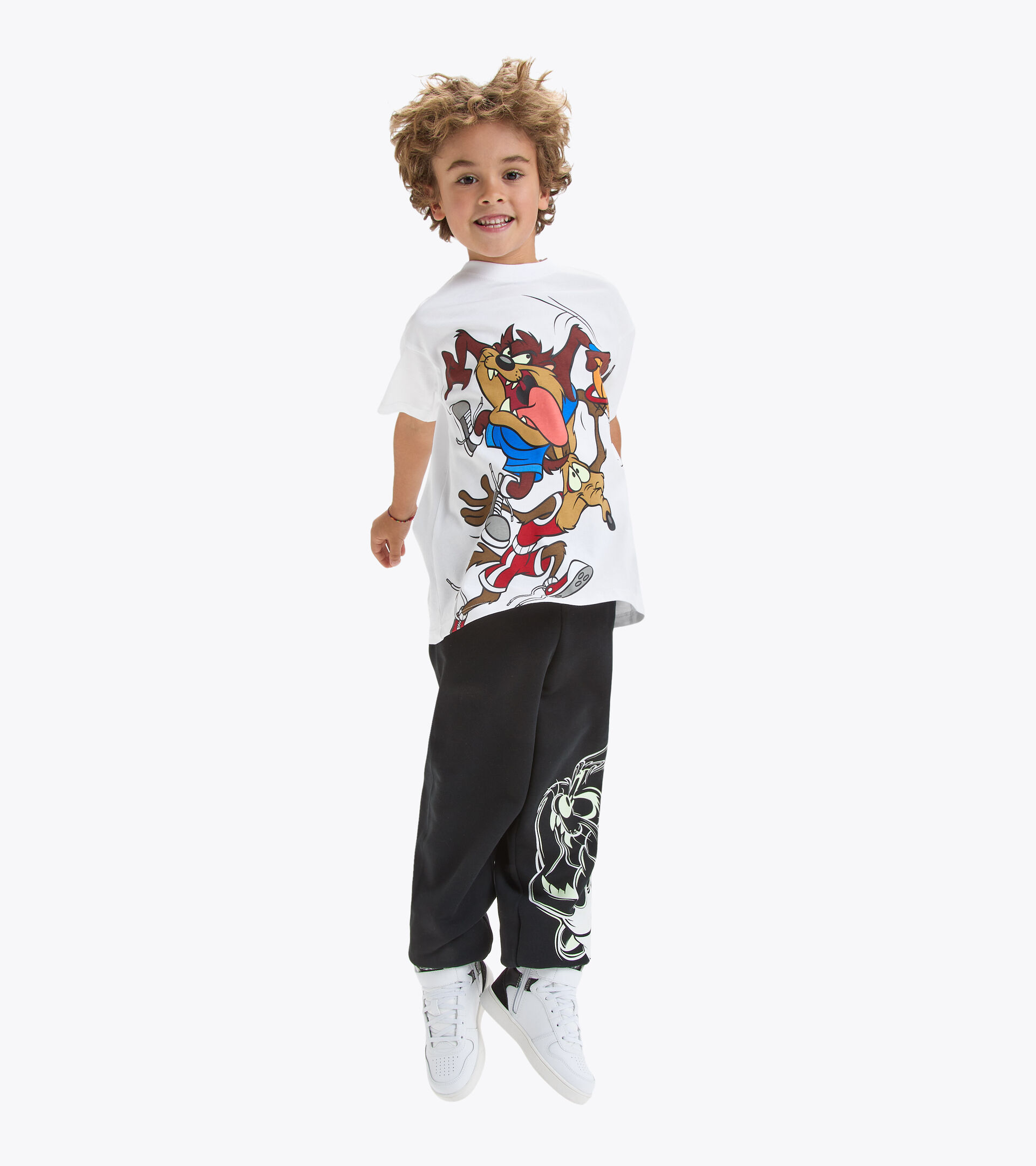 Sports T-shirt - Kids JU.T-SHIRT SS WB OPTICAL WHITE + D - Diadora