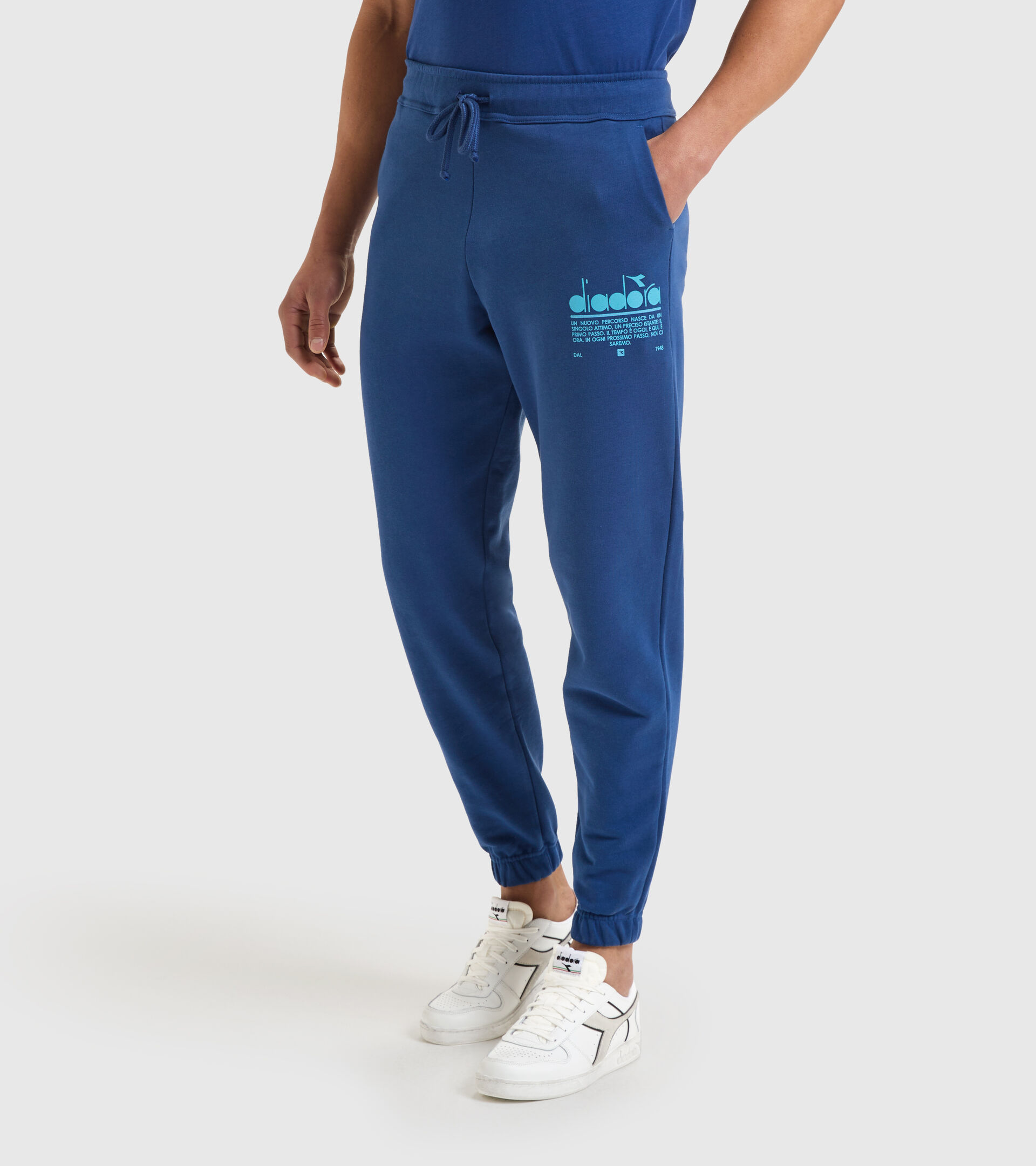 Organic cotton joggers - Unisex PANT MANIFESTO SALTIRE NAVY - Diadora