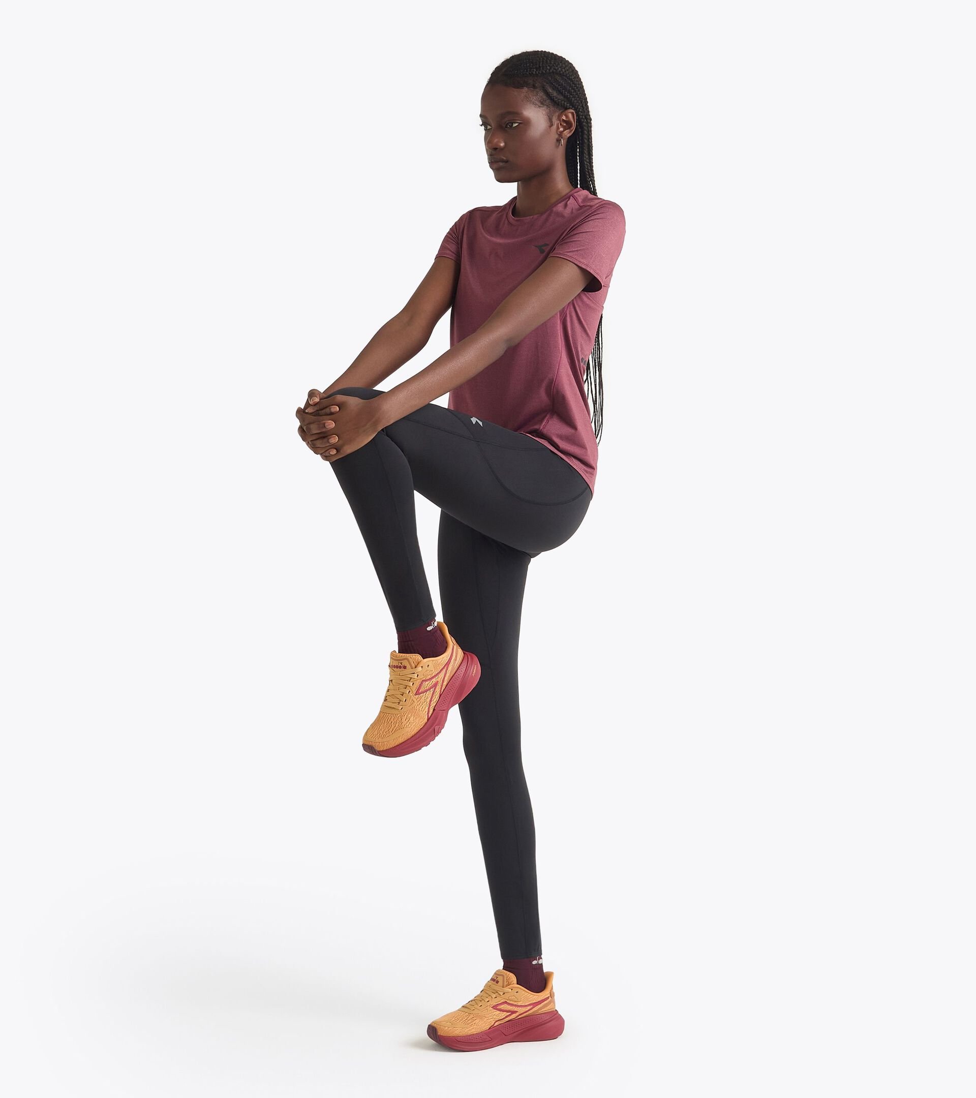 Mallas de running para invierno§Mujer L. TIGHTS RUN CREW NEGRO - Diadora