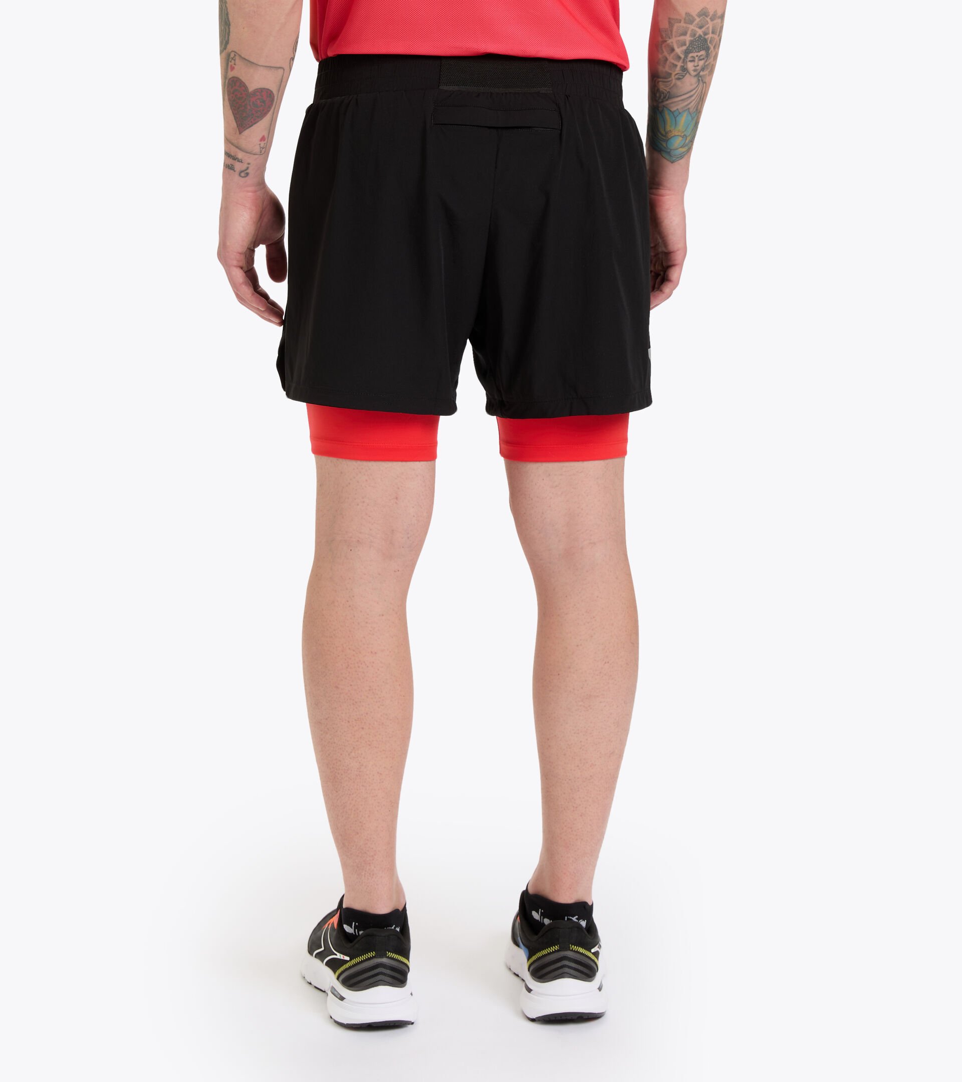 Double-layered shorts - Men DOUBLE LAYER BERMUDA BE ONE BLACK - Diadora