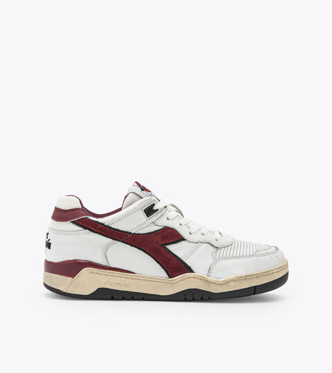 Made in Italy Heritage shoe - Gender neutral B.560 USED WHITE/RUBY WINE - Diadora