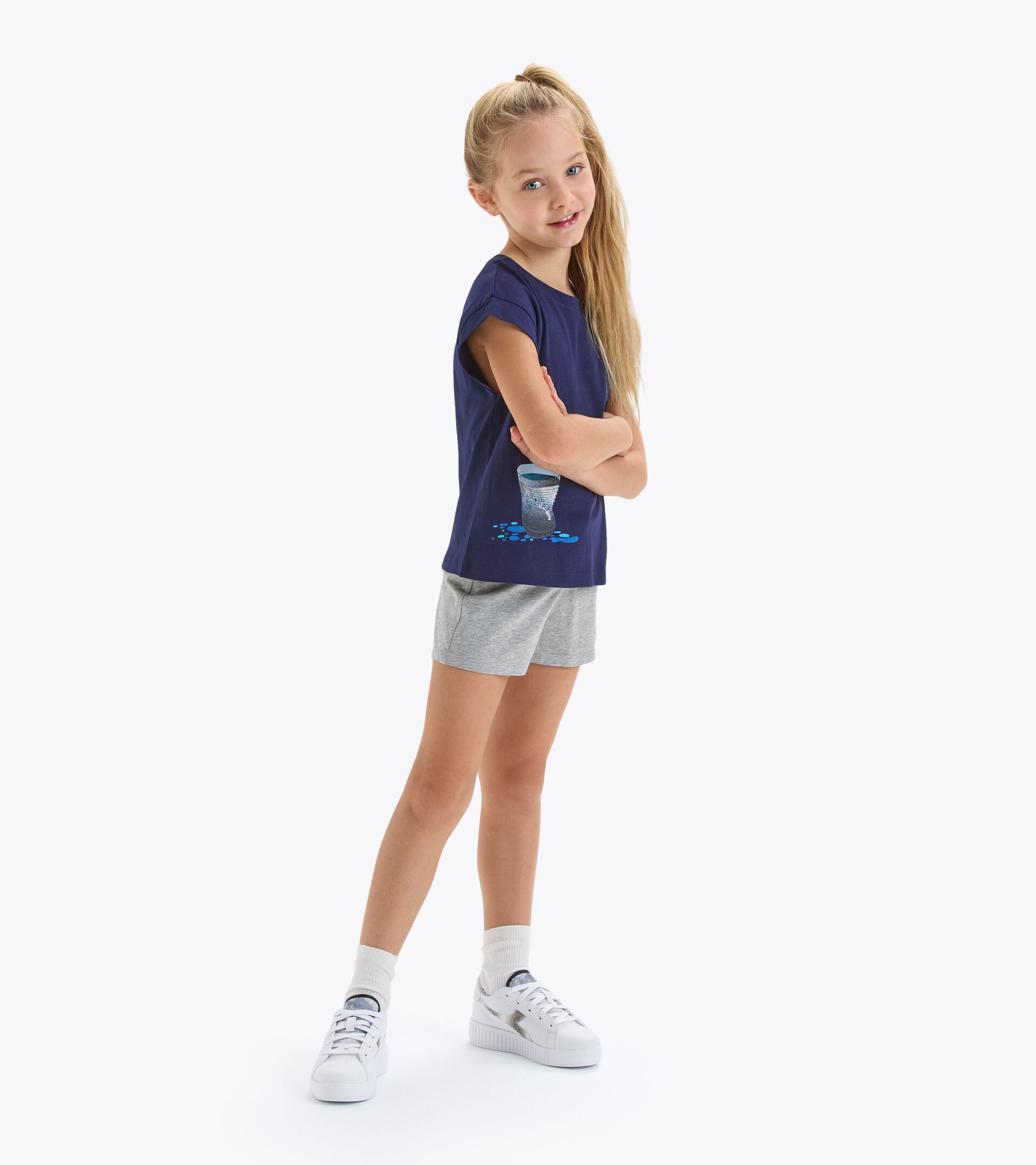 Conjunto completo - Niña JG.SET SS SPORT ART AZUL CHAQUETON - Diadora