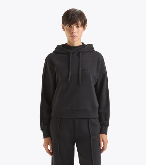 Sweat-shirt à capuche - Femme L. HOODIE ATHL. LOGO NOIR - Diadora