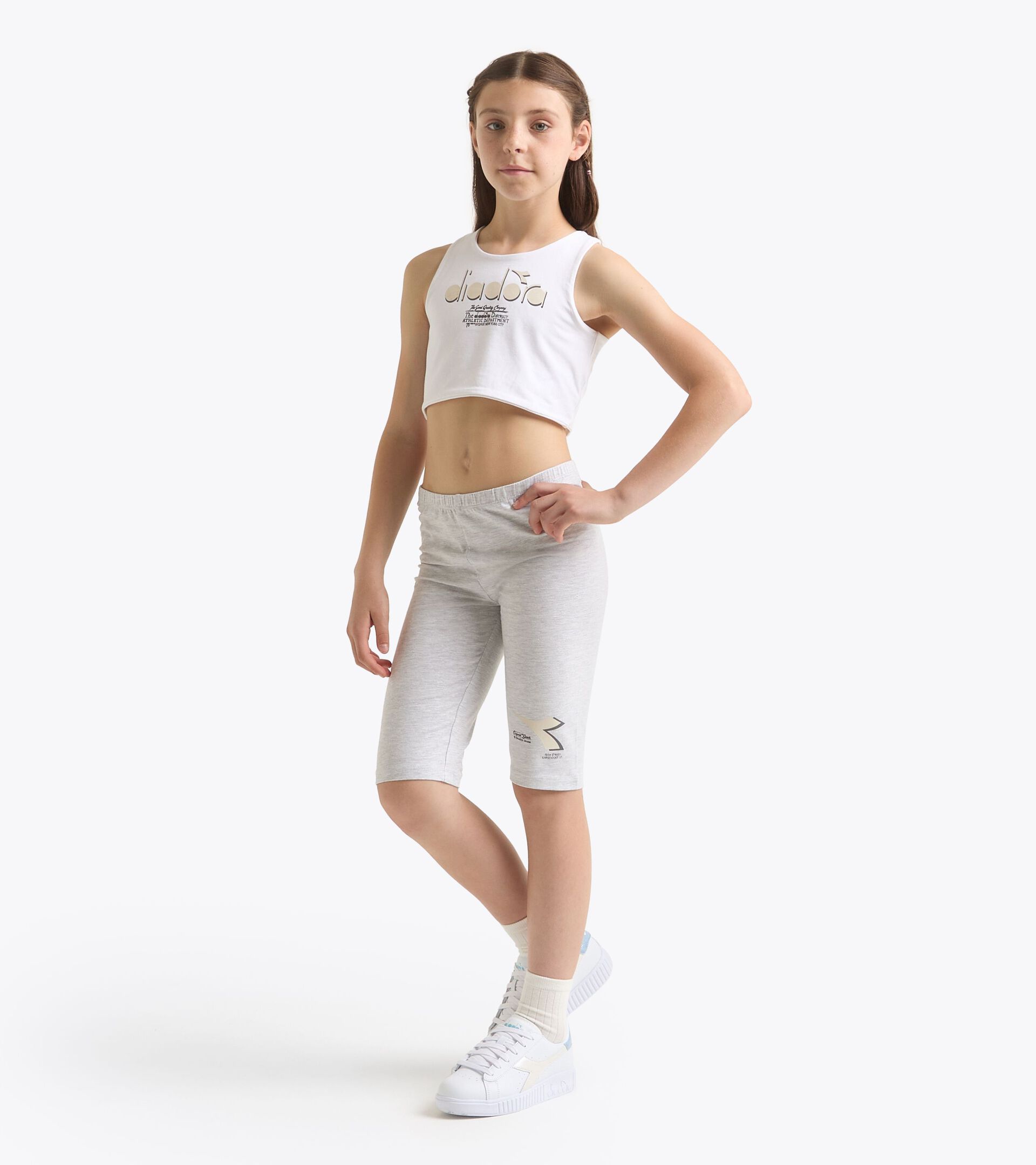 Sport suit - Fit comfort - Girl JG. SET DISTRICT OFF WHITE /MELANGE GRAY - Diadora
