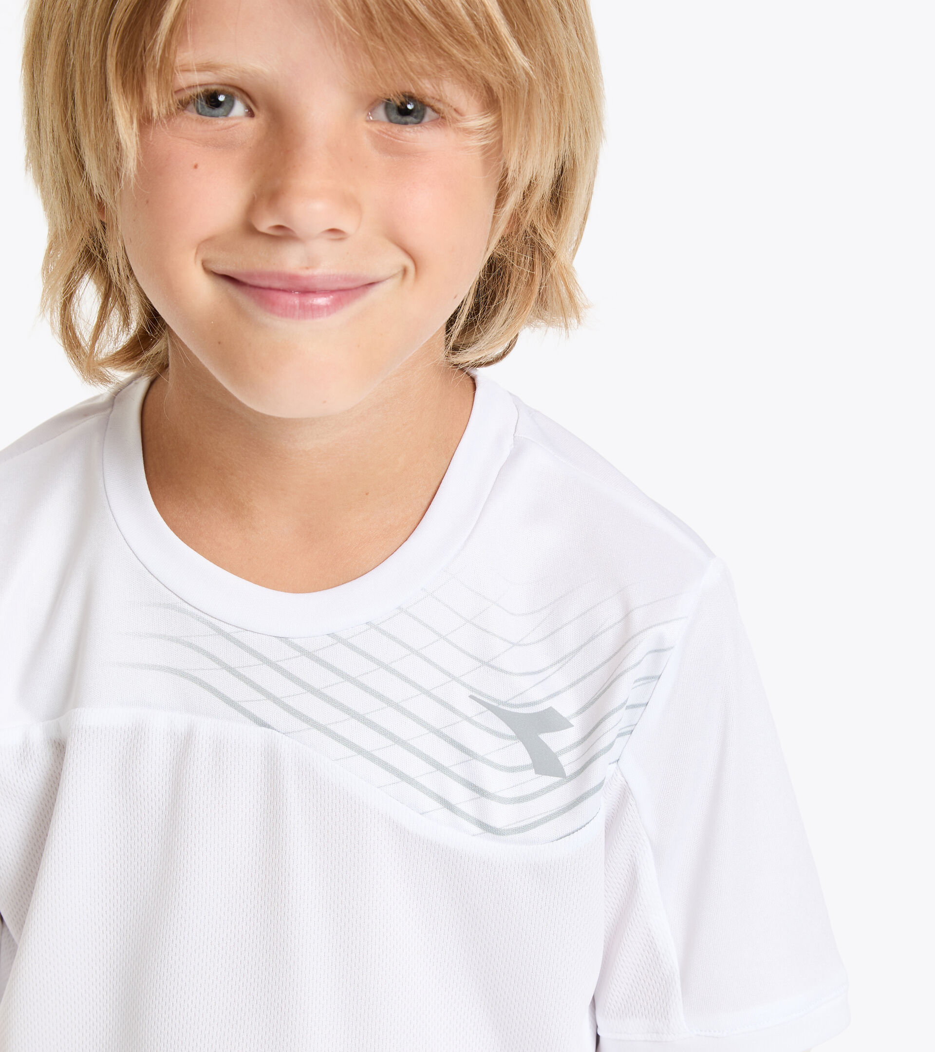 Camiseta de tenis - Junior J. T-SHIRT COURT BLANCO VIVO - Diadora