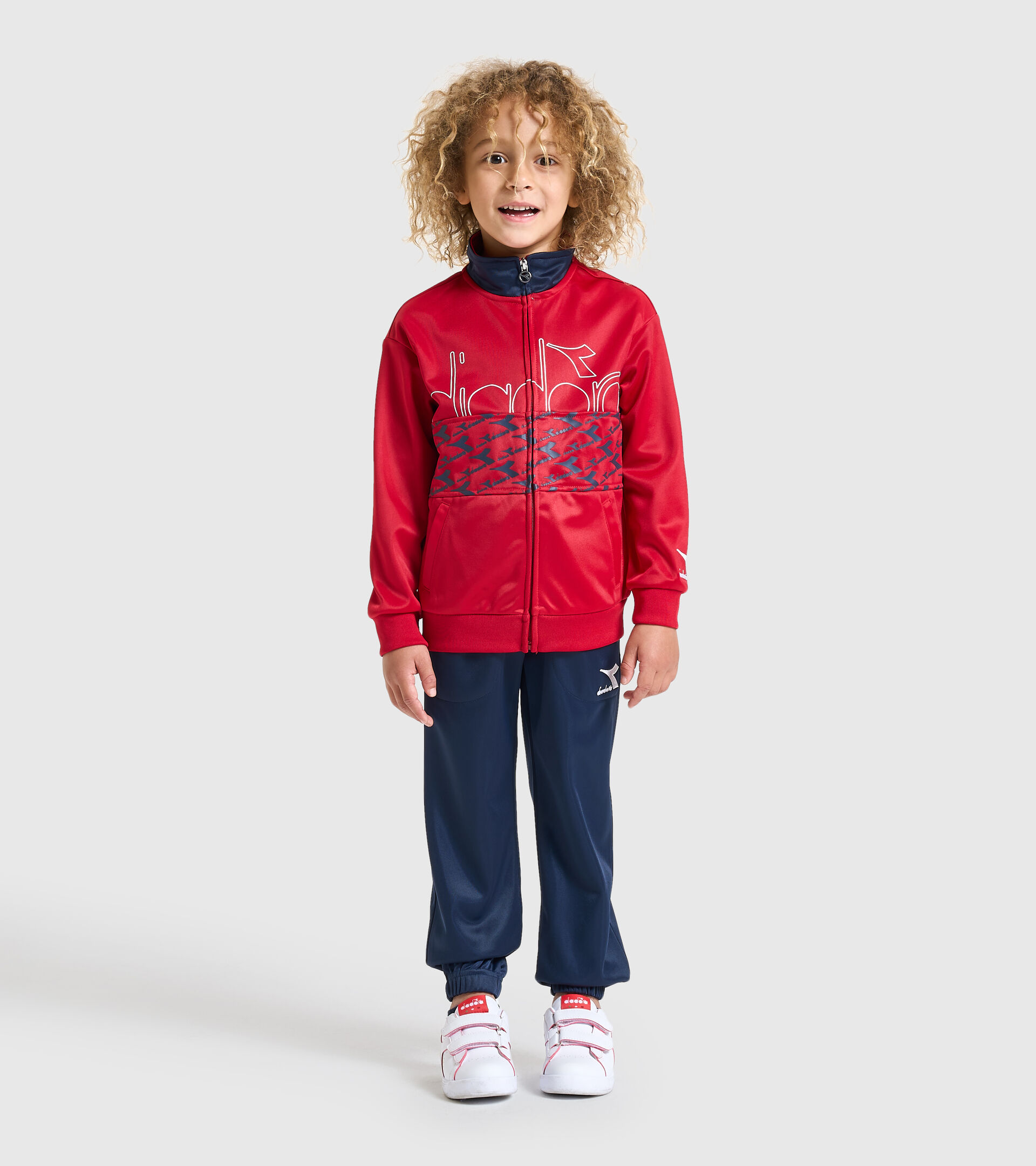 Tracksuit - Kids JB.TRACKSUIT FZ HOOPLA TANGO RED - Diadora
