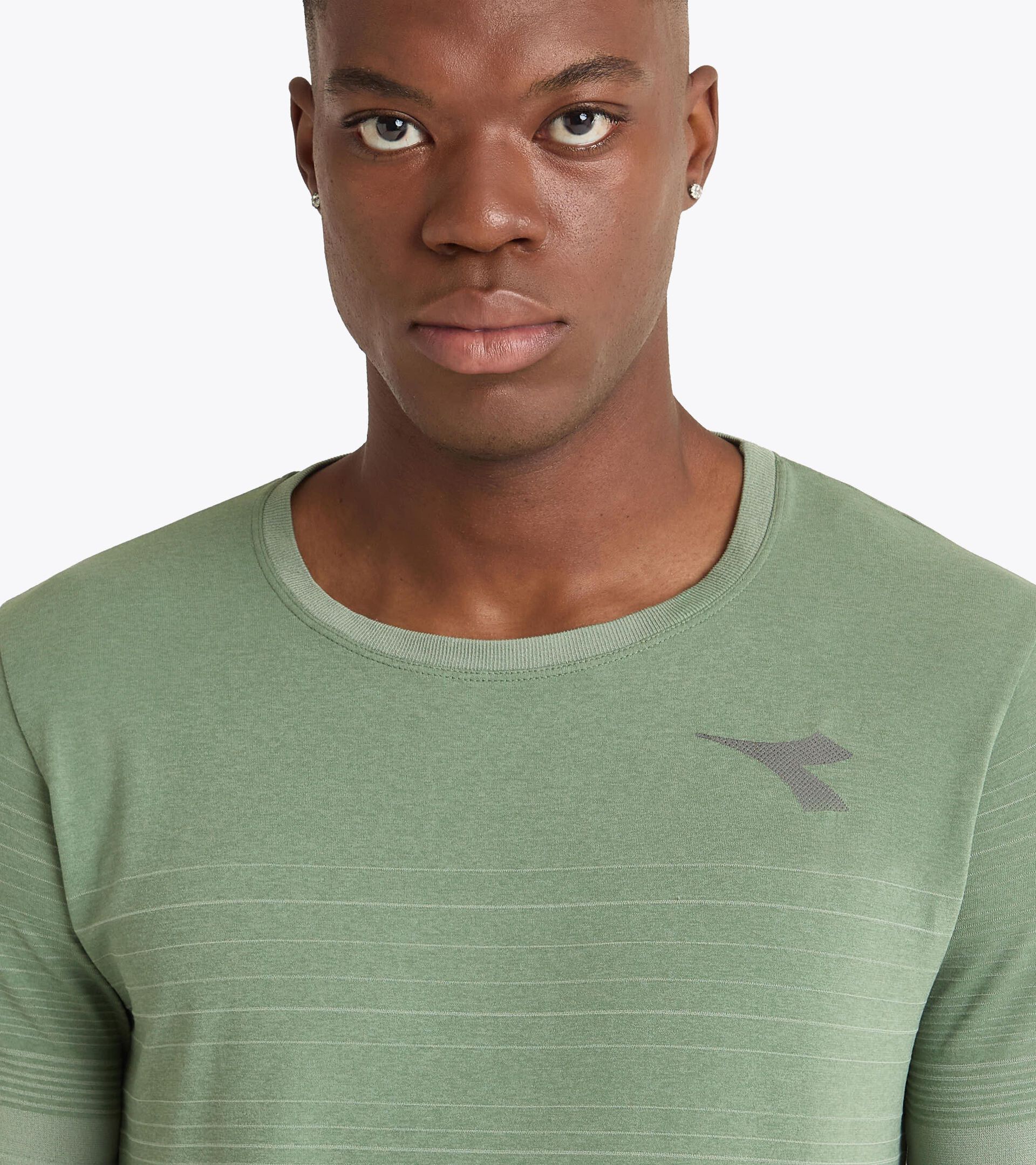 Maglietta tecnica termoregolante - Running - Uomo SS T-SHIRT STRATOUNO VERDE ICEBERG - Diadora