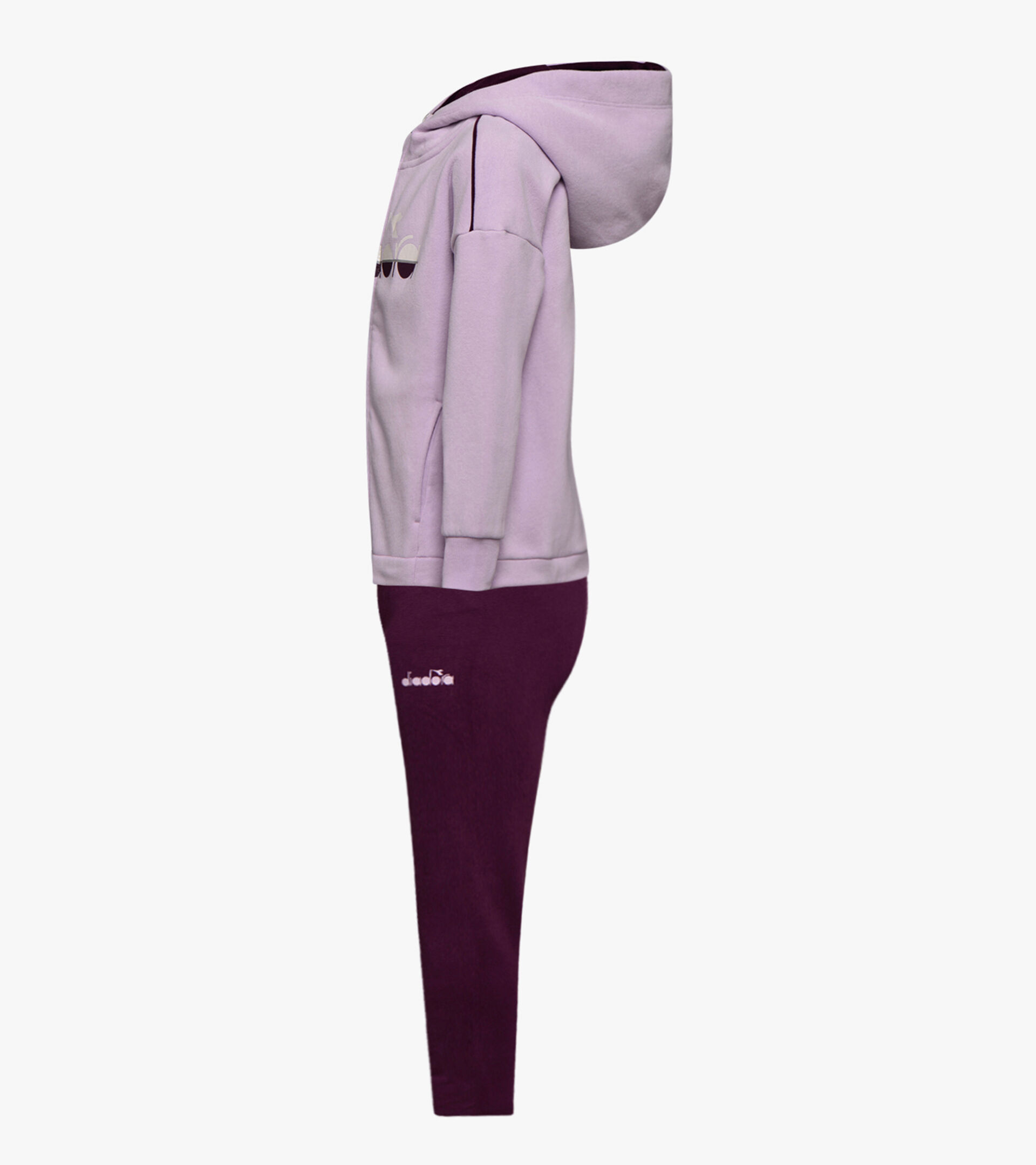 Tracksuit - Girls JG.HOODIE FZ SUIT 5PALLE VIOLET ORCHID - Diadora