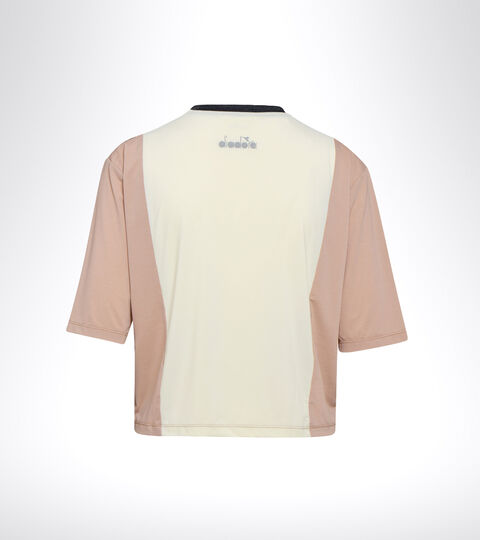 L. SS T-SHIRT BE ONE TECH, MAHAGONI ROSE/WISPERN WEISS Lauf-T-Shirt - Damen L. SS T-SHIRT BE ONE TECH MAHAGONI ROSE/WISPERN WEISS - Diadora