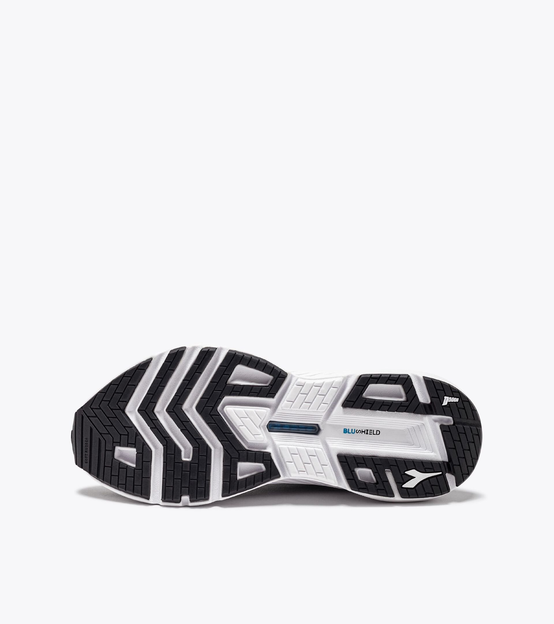 Running shoe with reflective details - Stability and lightness - Donna MYTHOS BLUSHIELD VOLO 4 HIP W BLACK/WHITE (C7406) - Diadora