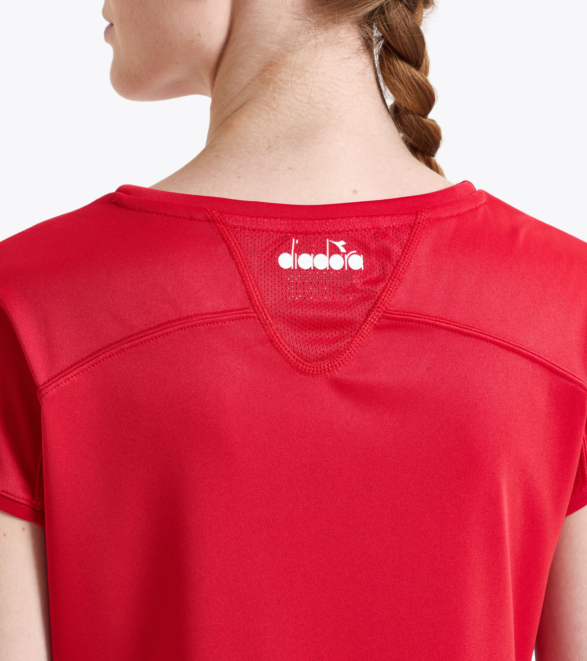 T-shirt de tennis - Femme L. T-SHIRT TEAM ROUGE TOMATE - Diadora