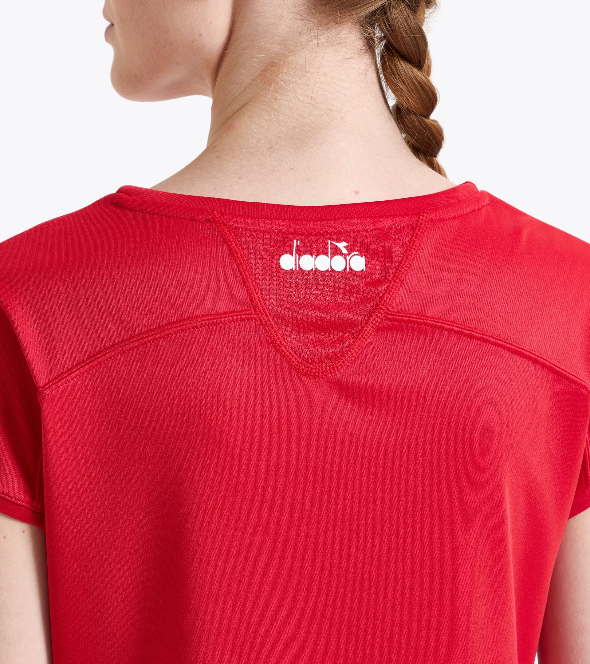 Camiseta de tenis - Mujer L. T-SHIRT TEAM ROJO TOMATE - Diadora