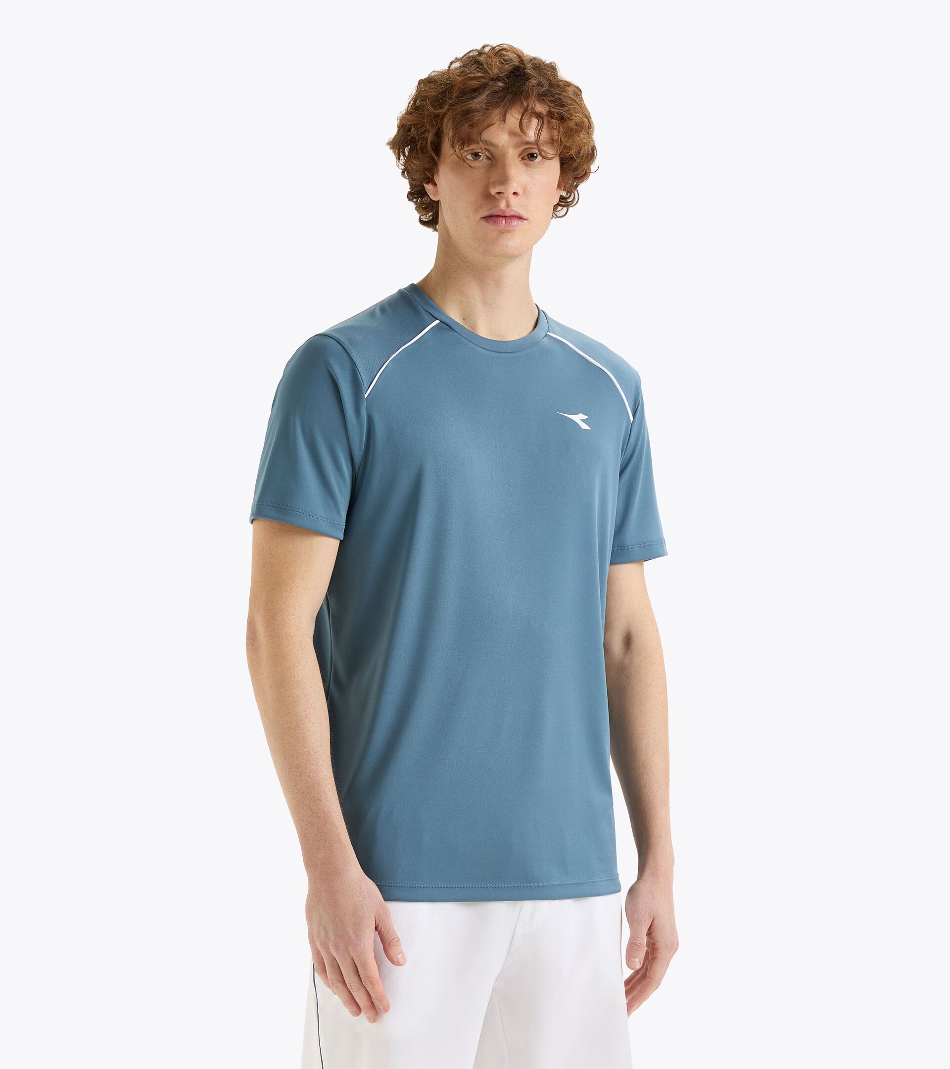 T-shirt da tennis - Uomo SS T-SHIRT CORE BLU VISTA OCEANO - Diadora