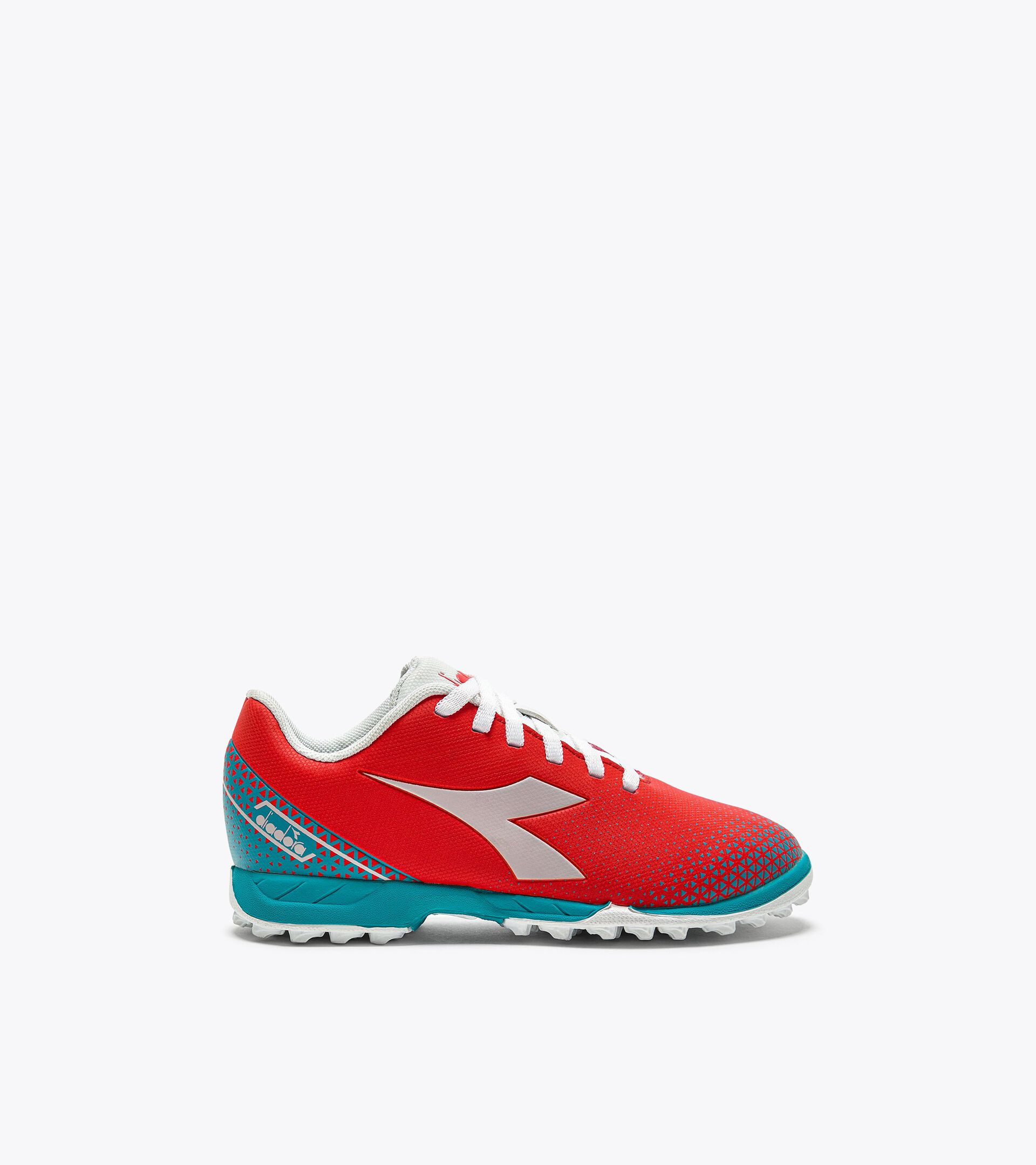 Calcio boots for synthetic grounds - Junior PICHICHI 6 TF JR FLUO RED/VAPOR BLUE/TILE BLUE - Diadora