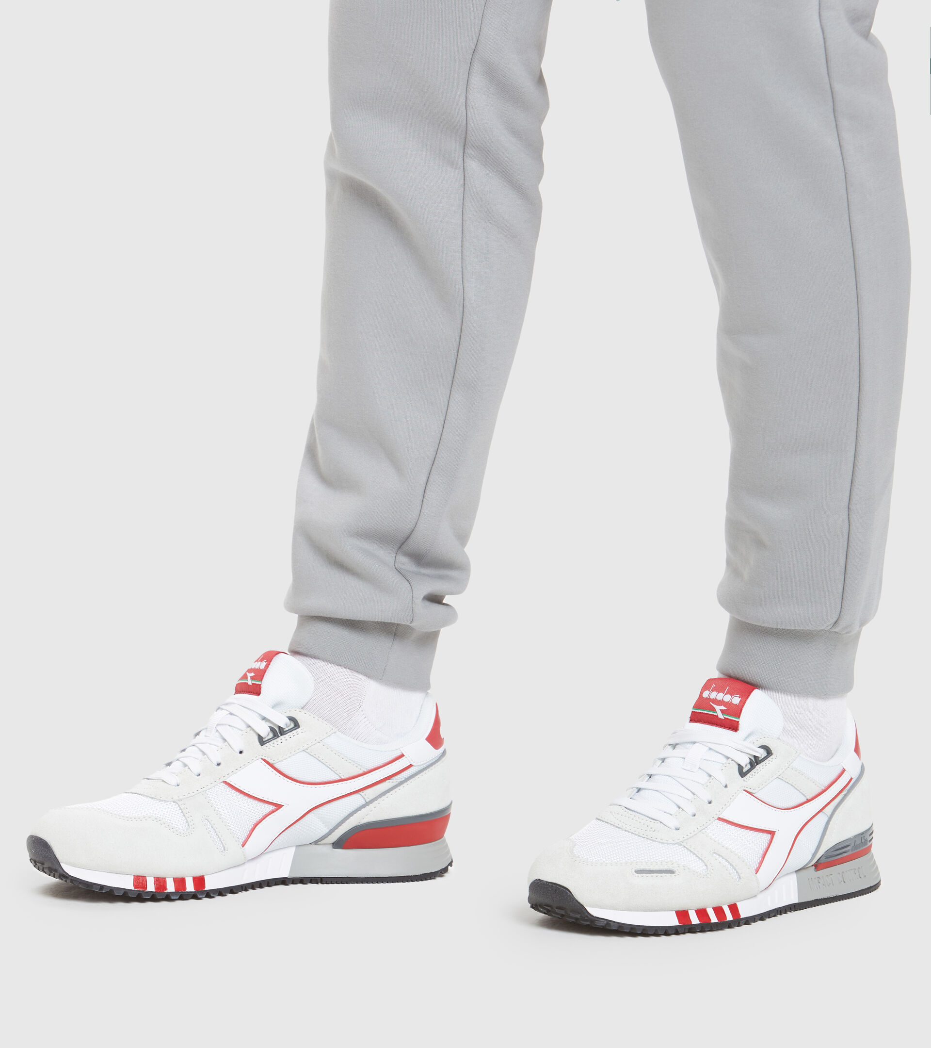 Sports shoe - Men TITAN WHITE/RED CAPITAL - Diadora