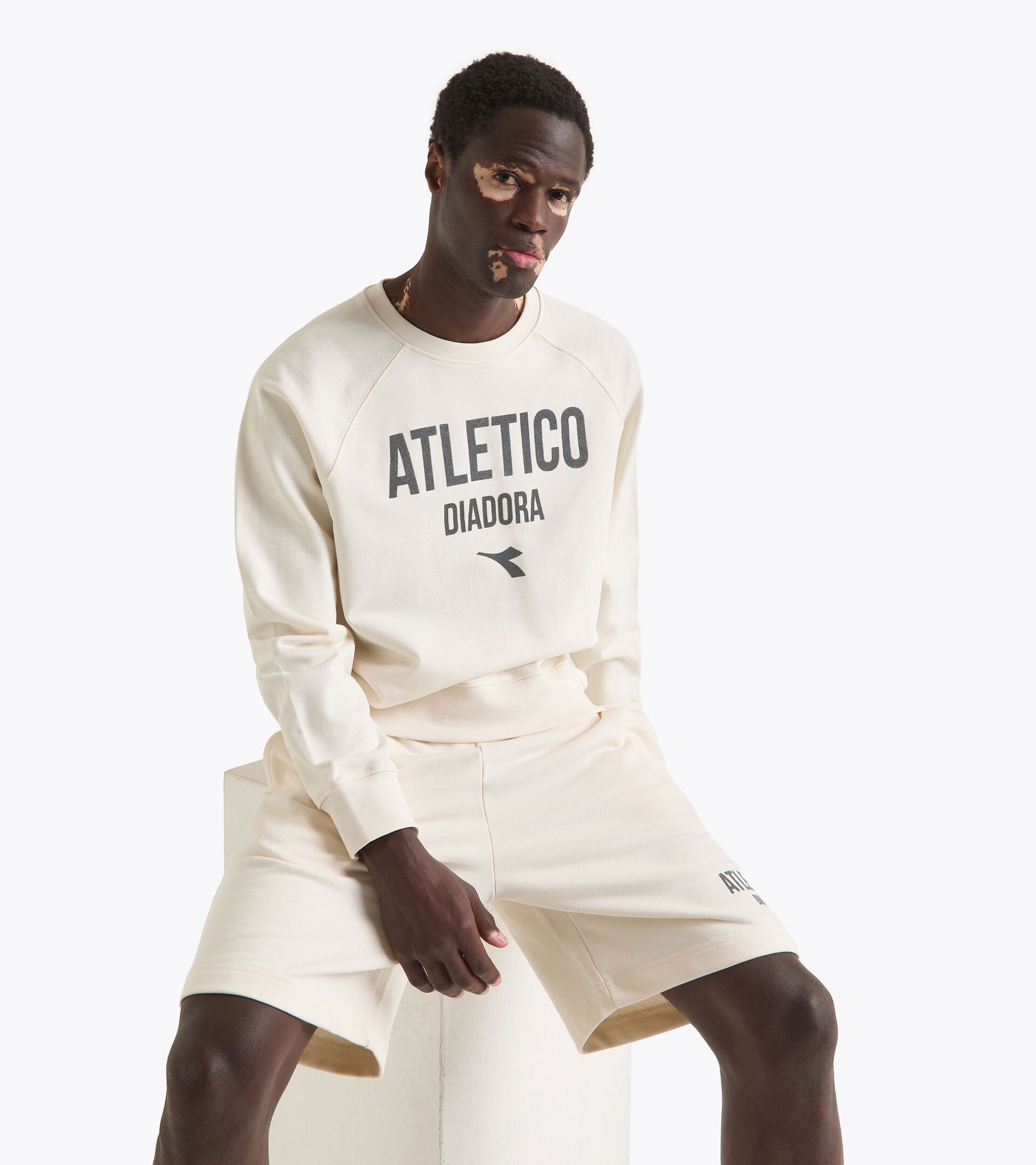 Legacy crewneck - Made in Italy - All-gender SWEATSHIRT LEGACY WHITE ALYSSUM - Diadora