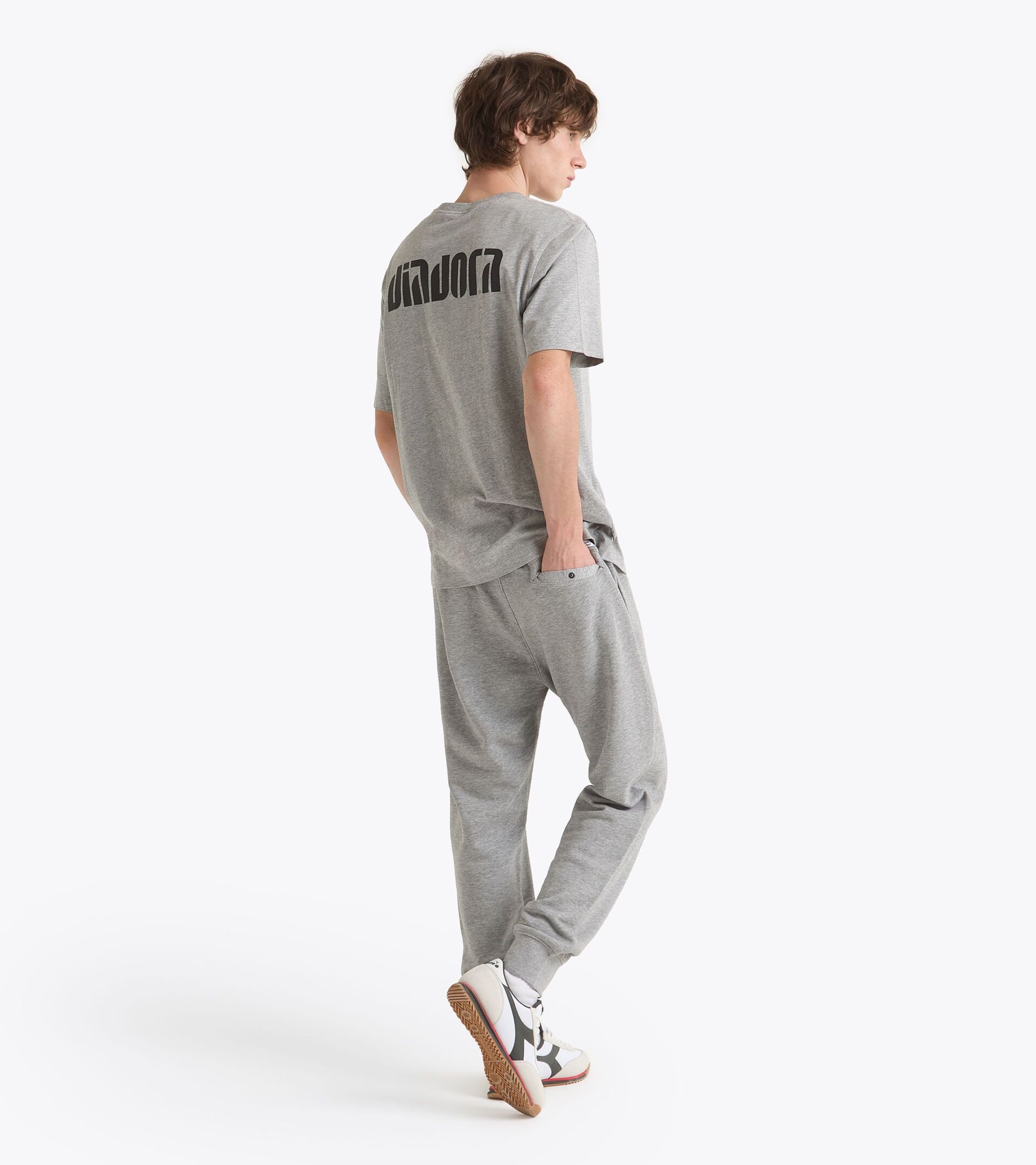 Sweatpants - All-gender PANTS ATHL. LOGO HIGH RISE MELANGE - Diadora