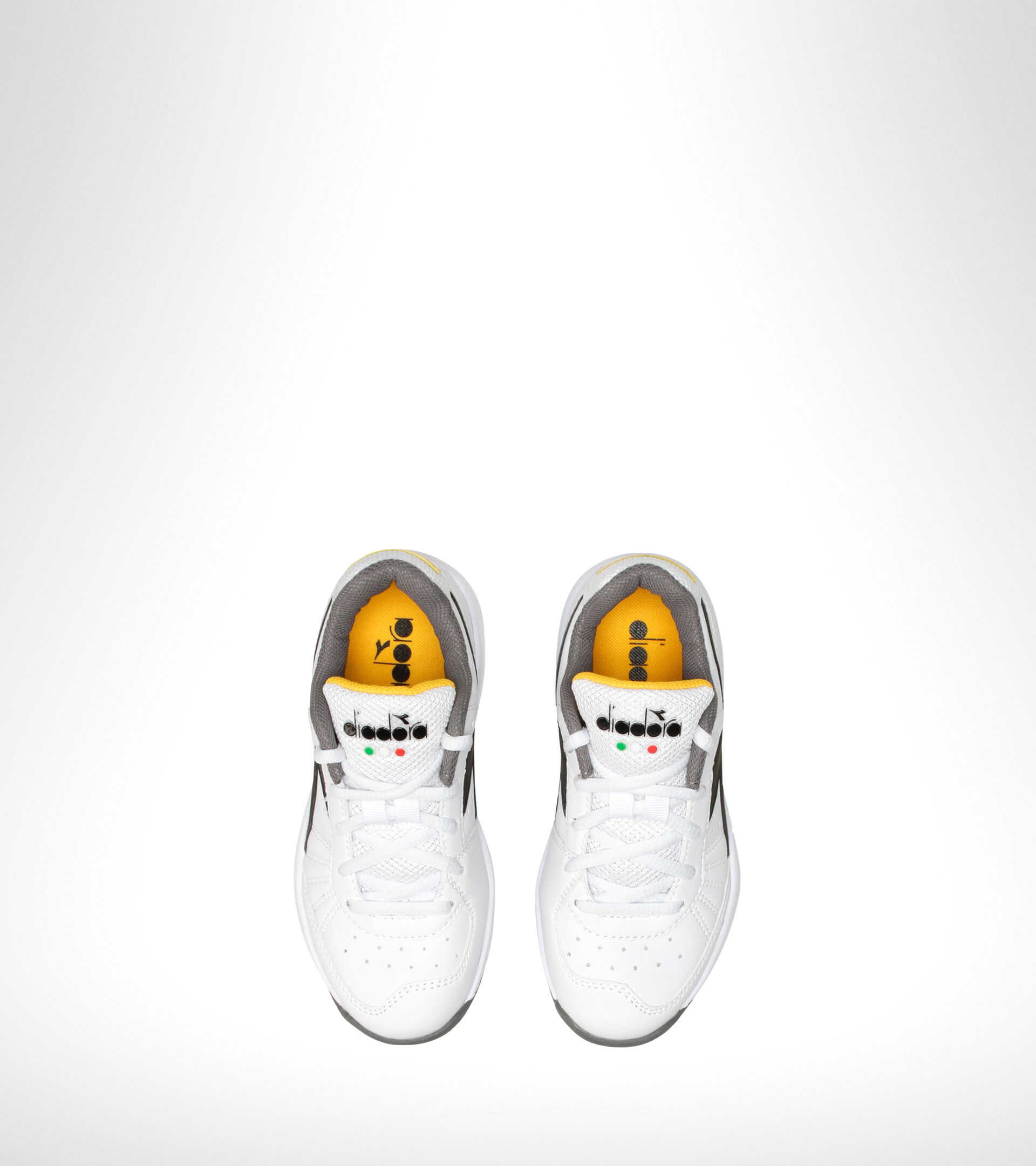 Footwear Sport BAMBINO S. CHALLENGE 3 SL JR BIANCO/NERO/GIALLO ZAFFERANO Diadora