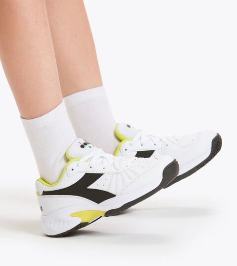 S. CHALLENGE 3 SL JR, WSS/SCHWZ/SCHWEFELQUELLE Tennisschuh für harte Böden und Sandplätze - Unisex Kind S. CHALLENGE 3 SL JR WSS/SCHWZ/SCHWEFELQUELLE - Diadora