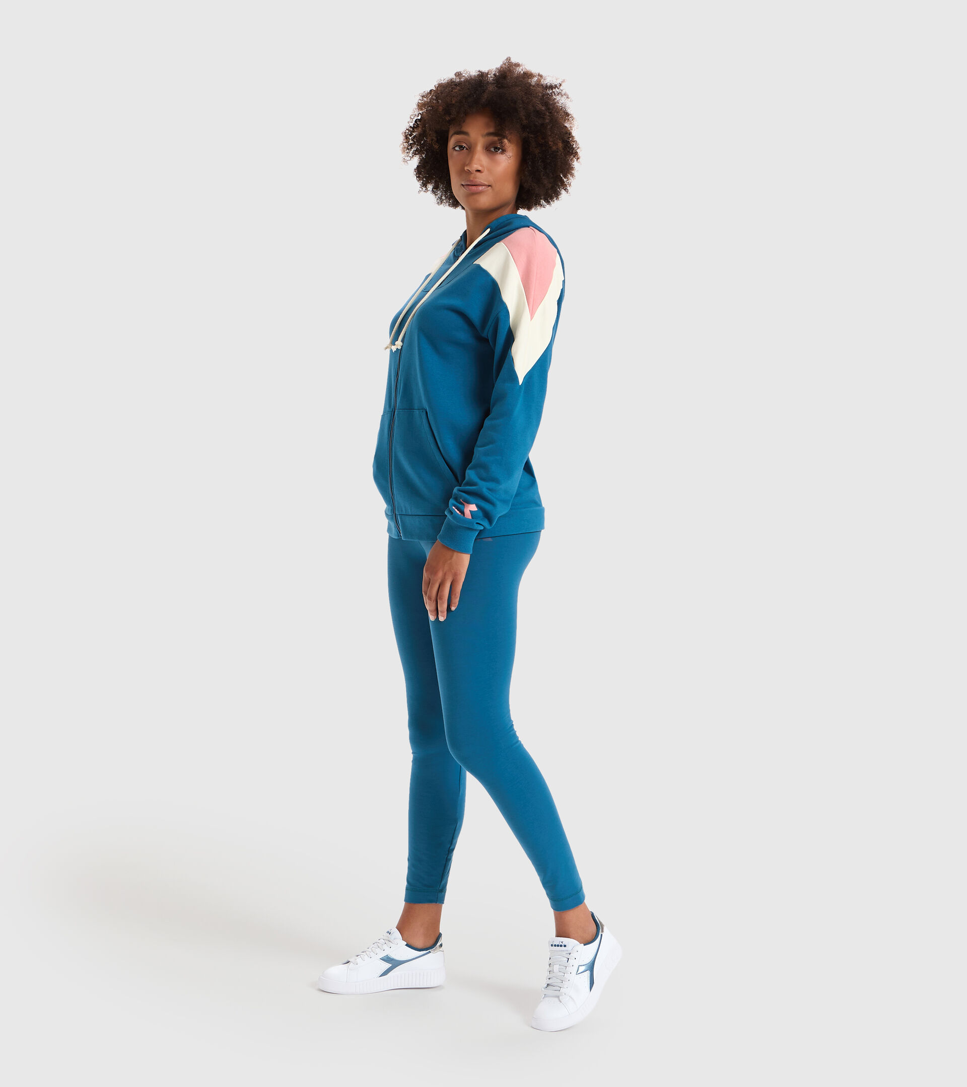 Apparel Sport DONNA L.TRACKSUIT HD FZ CORE BLUE MORROCAN Diadora