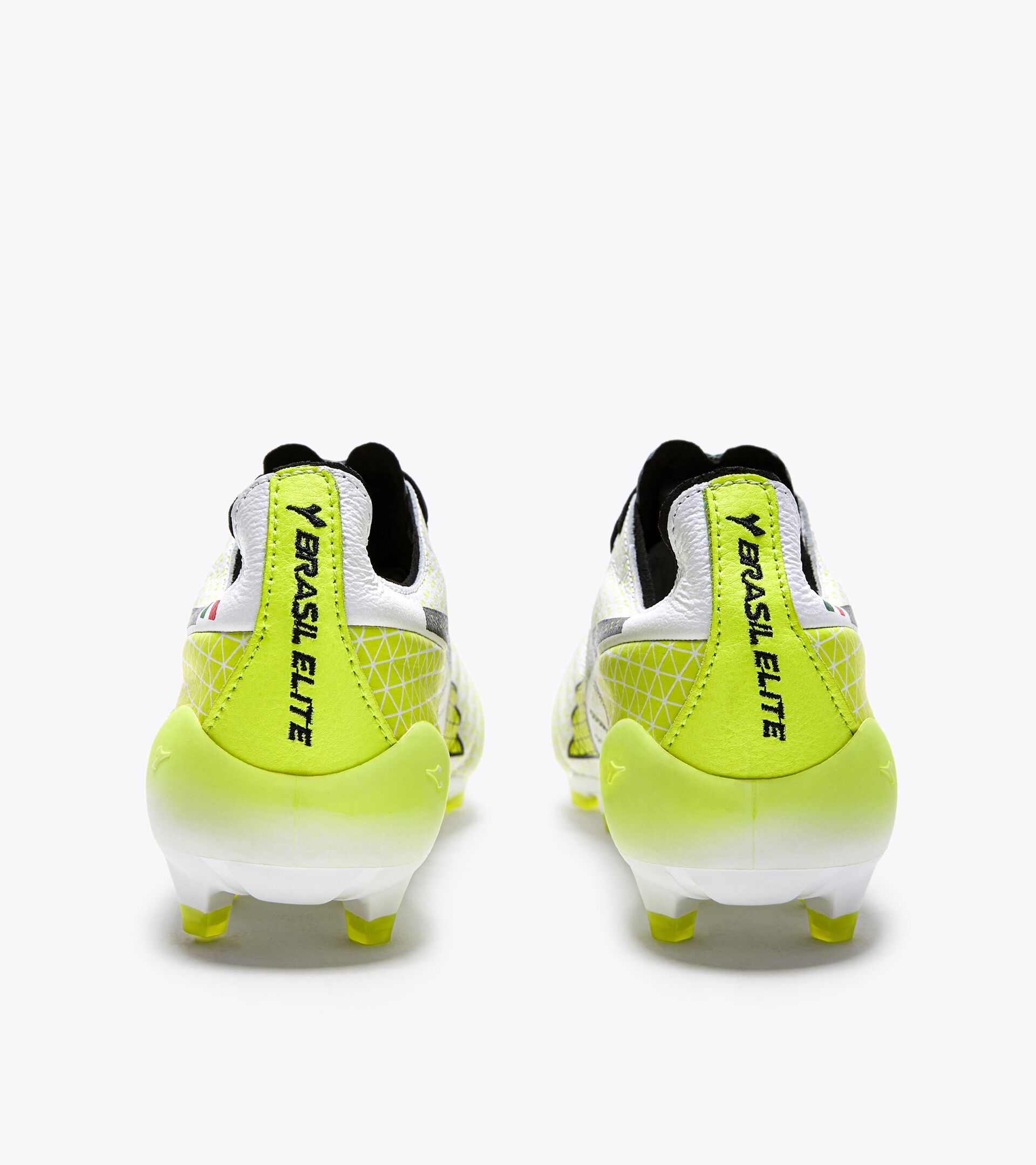 Calcio boots for firm grounds - Made in Italy - Gender Neutral BRASIL ELITE TECH GR ITA LPX WHITE/BLACK/FLUO YELLOW DD - Diadora