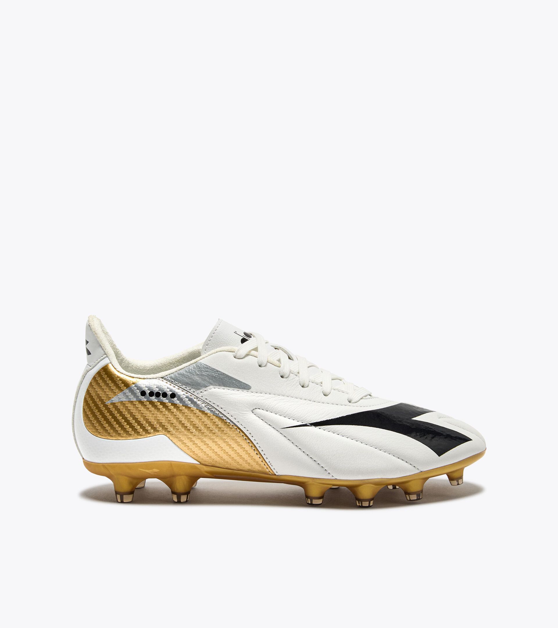 Leather calcio boots for firm ground - Women's MAXIMUS ELITE LT W SLP12 WHITE/GOLD - Diadora