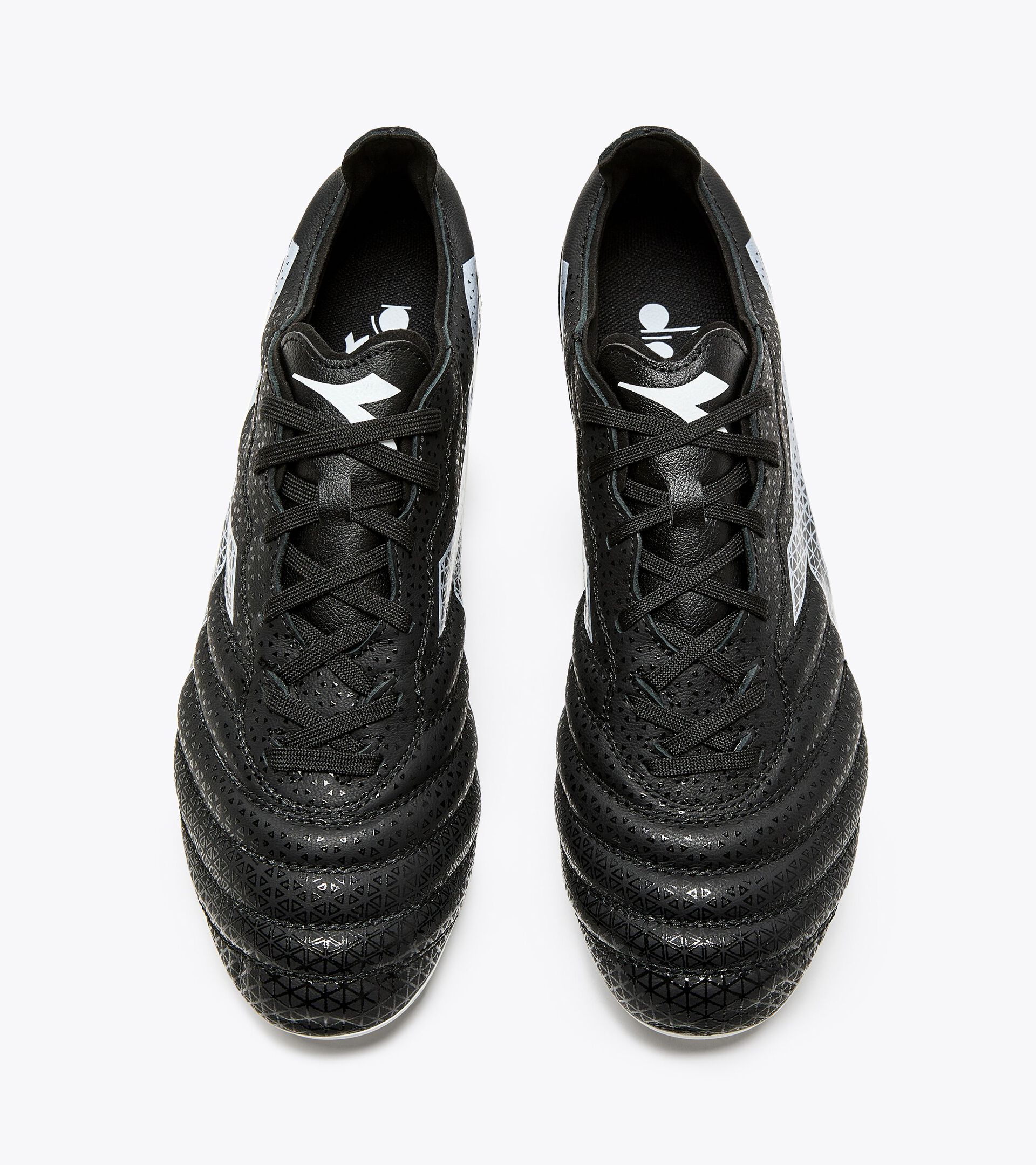 Calcio boots for firm ground - Men's BRASIL ELITE GR LT LP12 BLACK /WHITE - Diadora