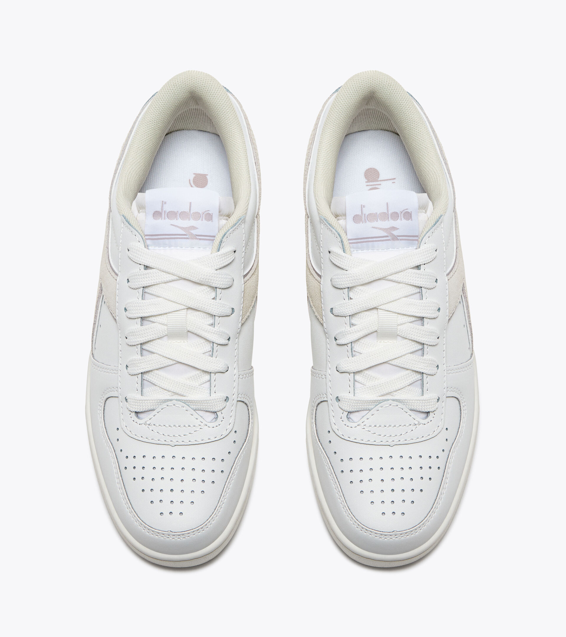 Sports shoes - Women MAGIC BASKET LOW LEATHER WN WHITE/LILAC MARBLE - Diadora