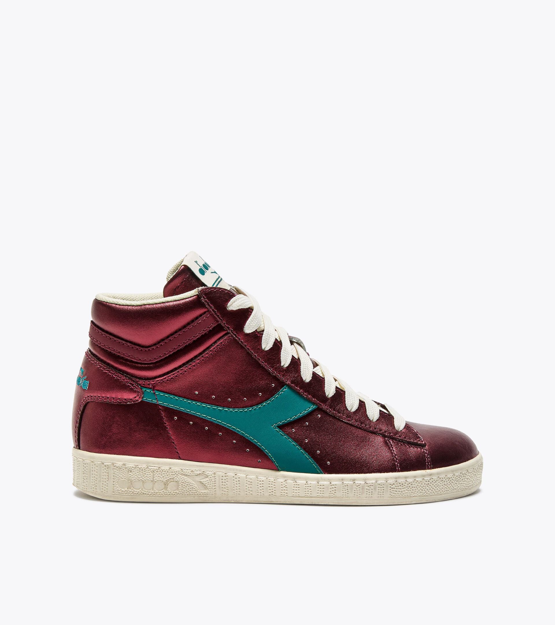 Zapatilla deportiva de piel - Mujer  GAME L HIGH METALLIC WN ROJO SECOYA - Diadora