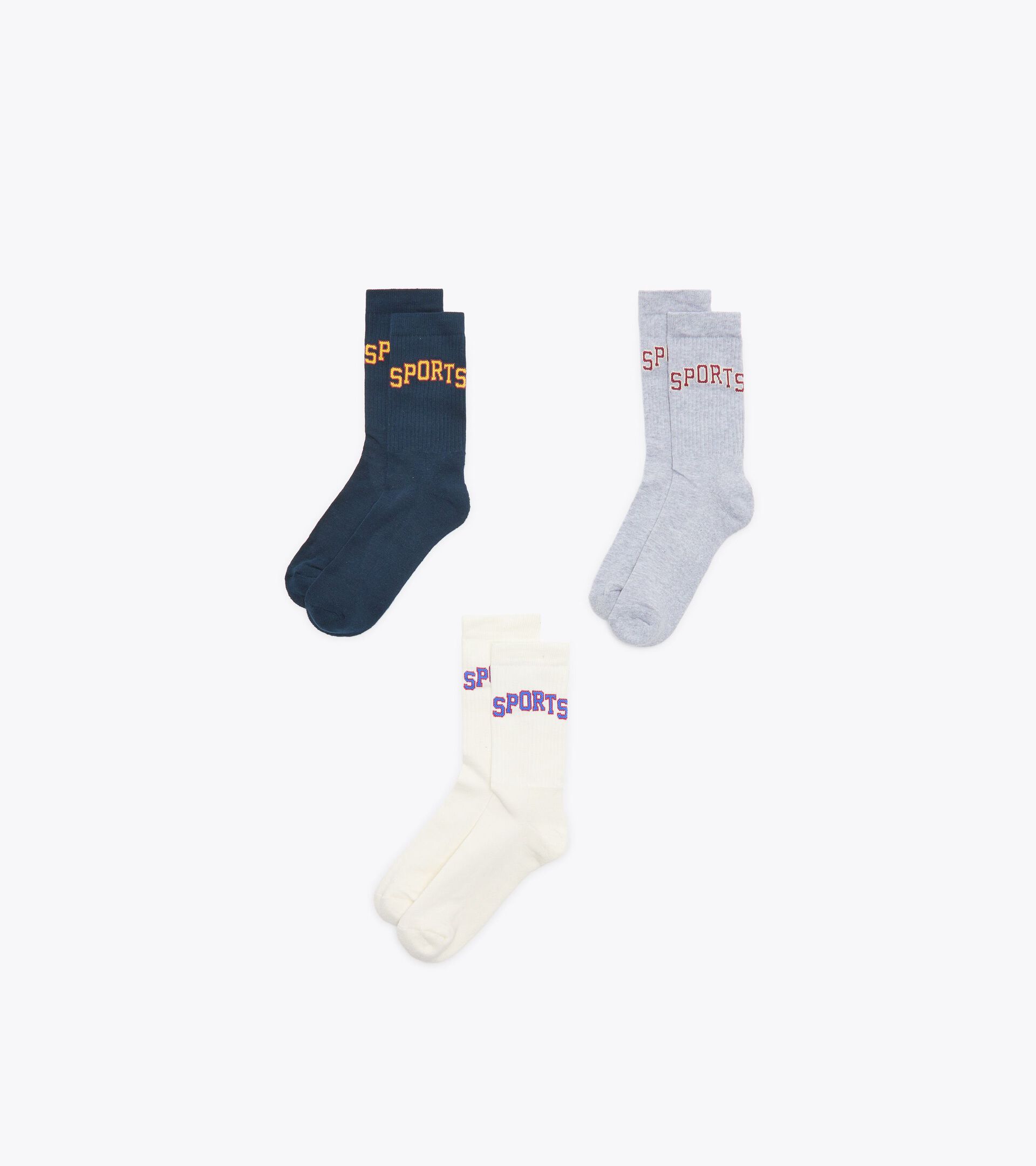 Cotton socks - Made in Italy SOCKS LEGACY BUTTER WHT/OCEANA/HIGH RISE RD - Diadora