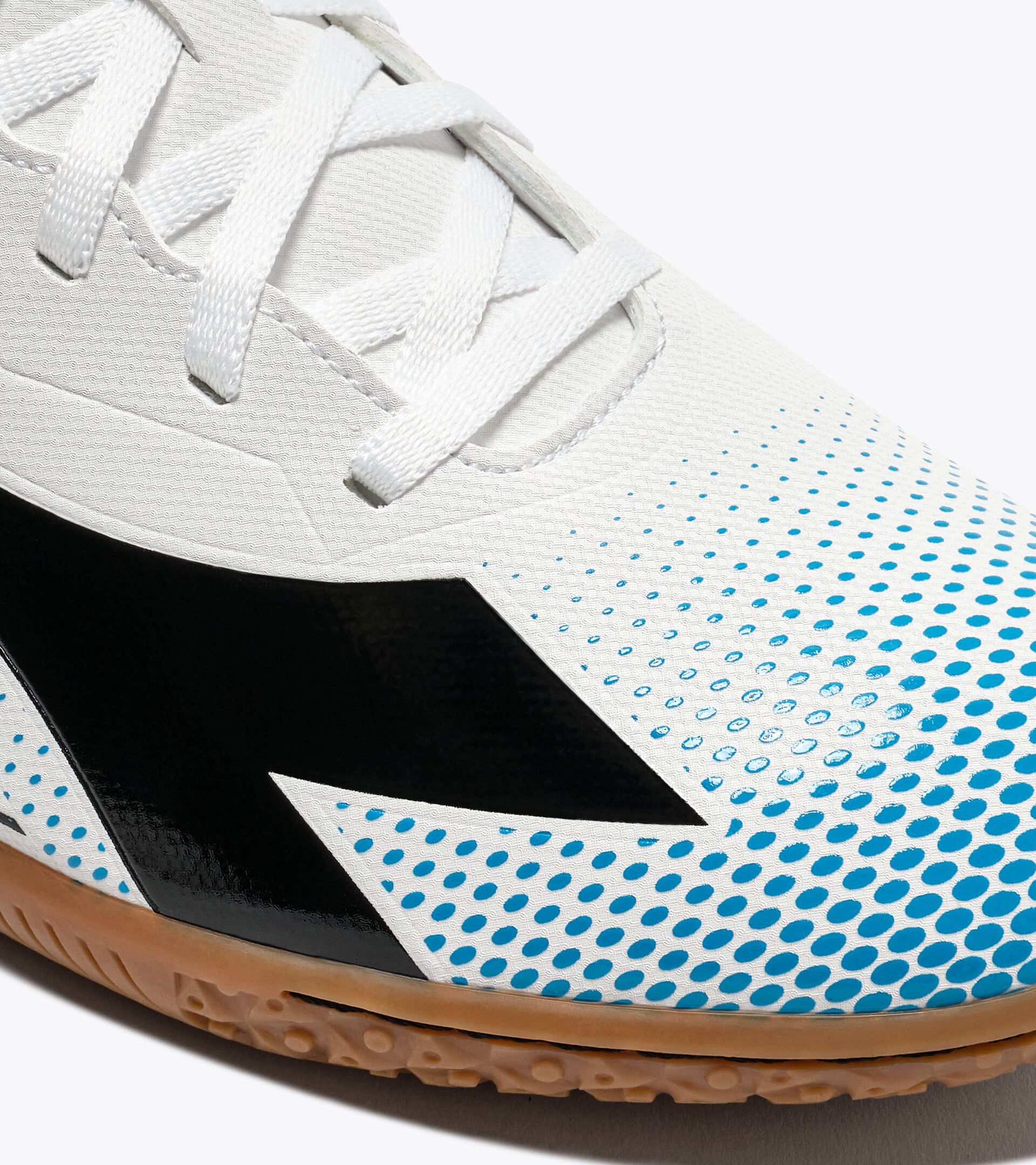 Indoor court calcio boots - Men&rsquo;s PICHICHI 8 IDR WHITE/BLACK/BLUE FLUO - Diadora