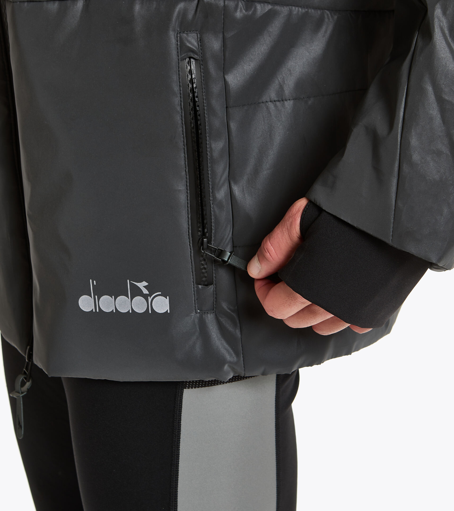 Apparel Sport UOMO BRIGHT JACKET BE ONE BLACK Diadora