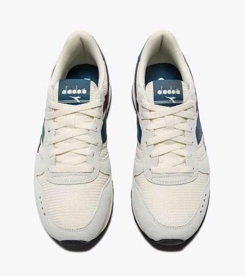 CAMARO M2, WHISPER WHITE /LEGION BLUE Suede leather sneaker - All-gender CAMARO M2 WHISPER WHITE /LEGION BLUE - Diadora