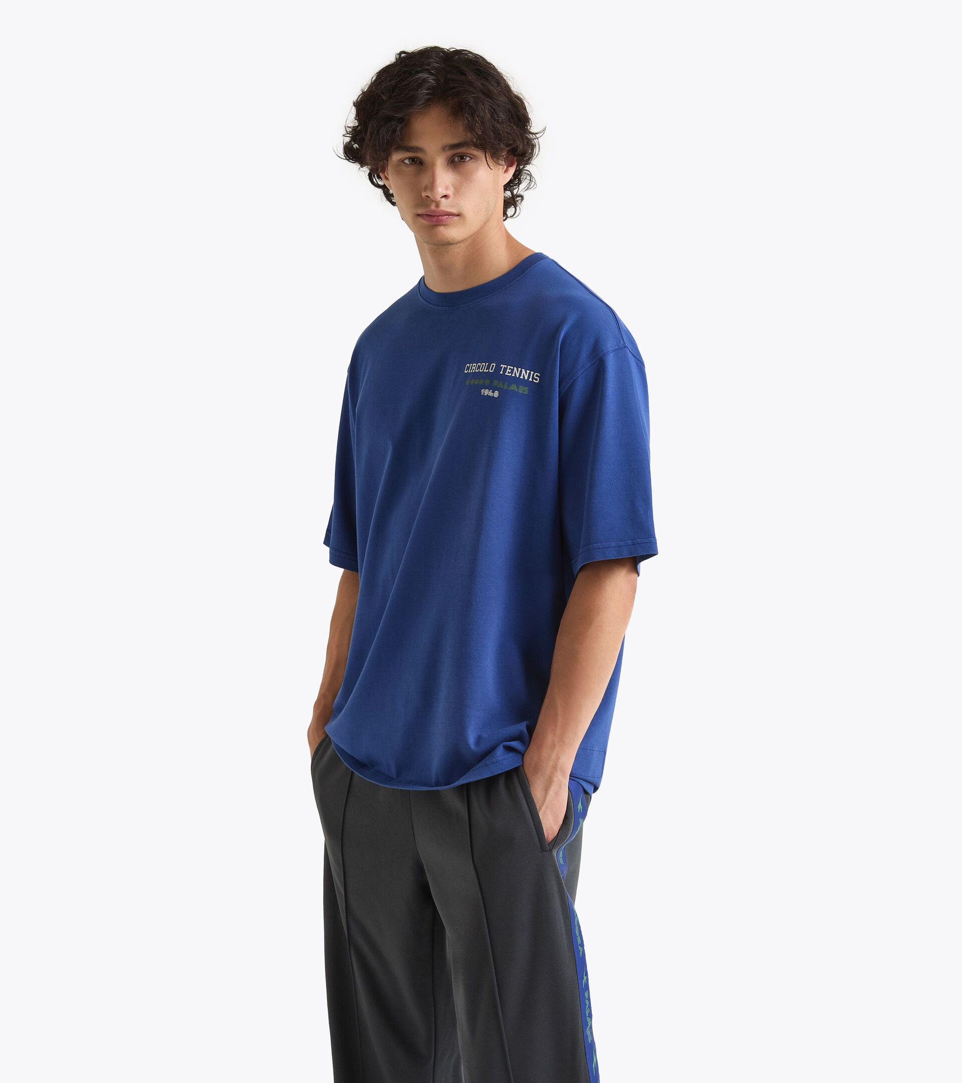 Legacy t-shirt with OG archive print - Made in Italy - All-gender T-SHIRT SS LEGACY II BLUE LIMONGES - Diadora
