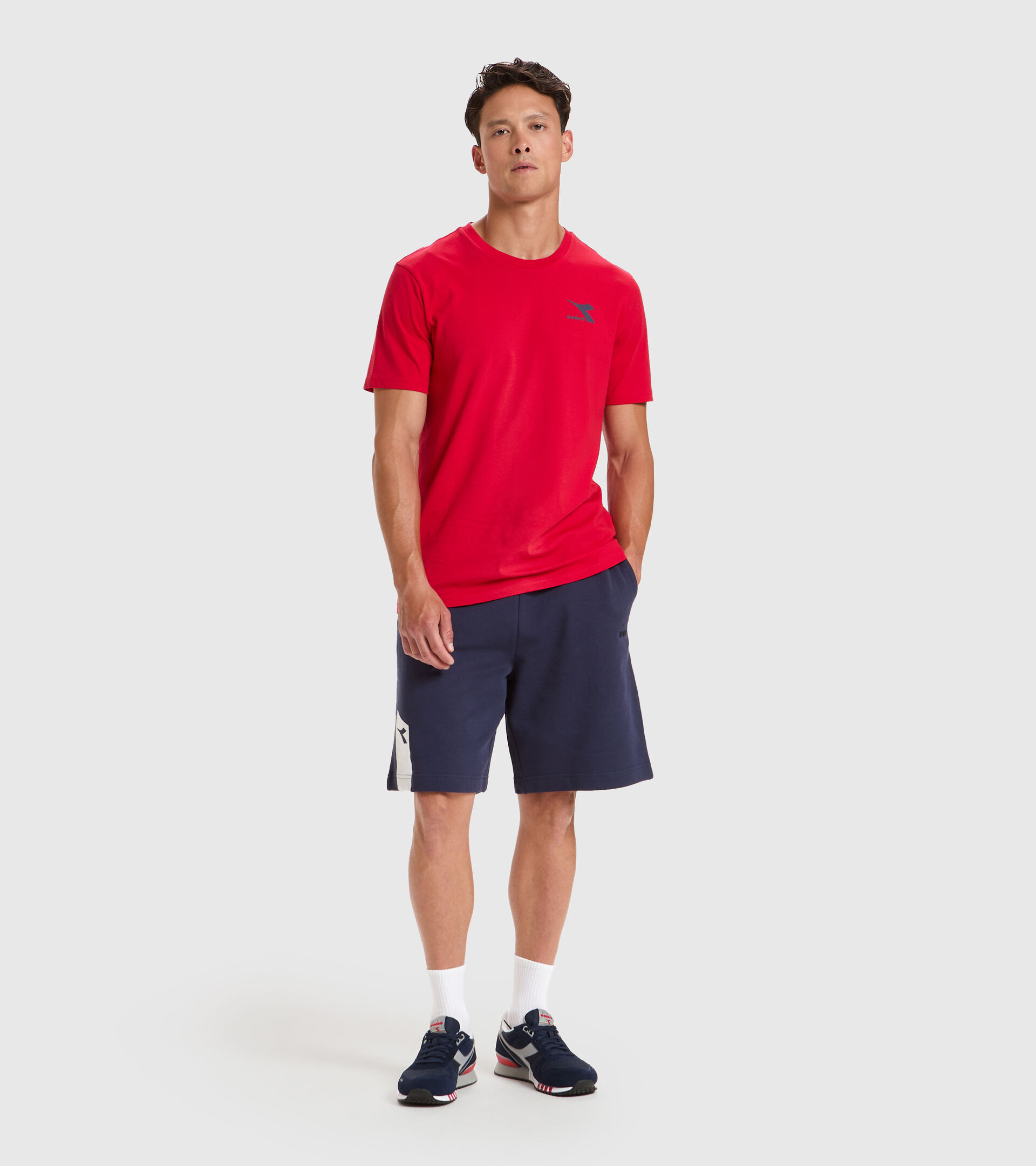T-shirt - Men T-SHIRT SS CHROMIA TANGO RED - Diadora