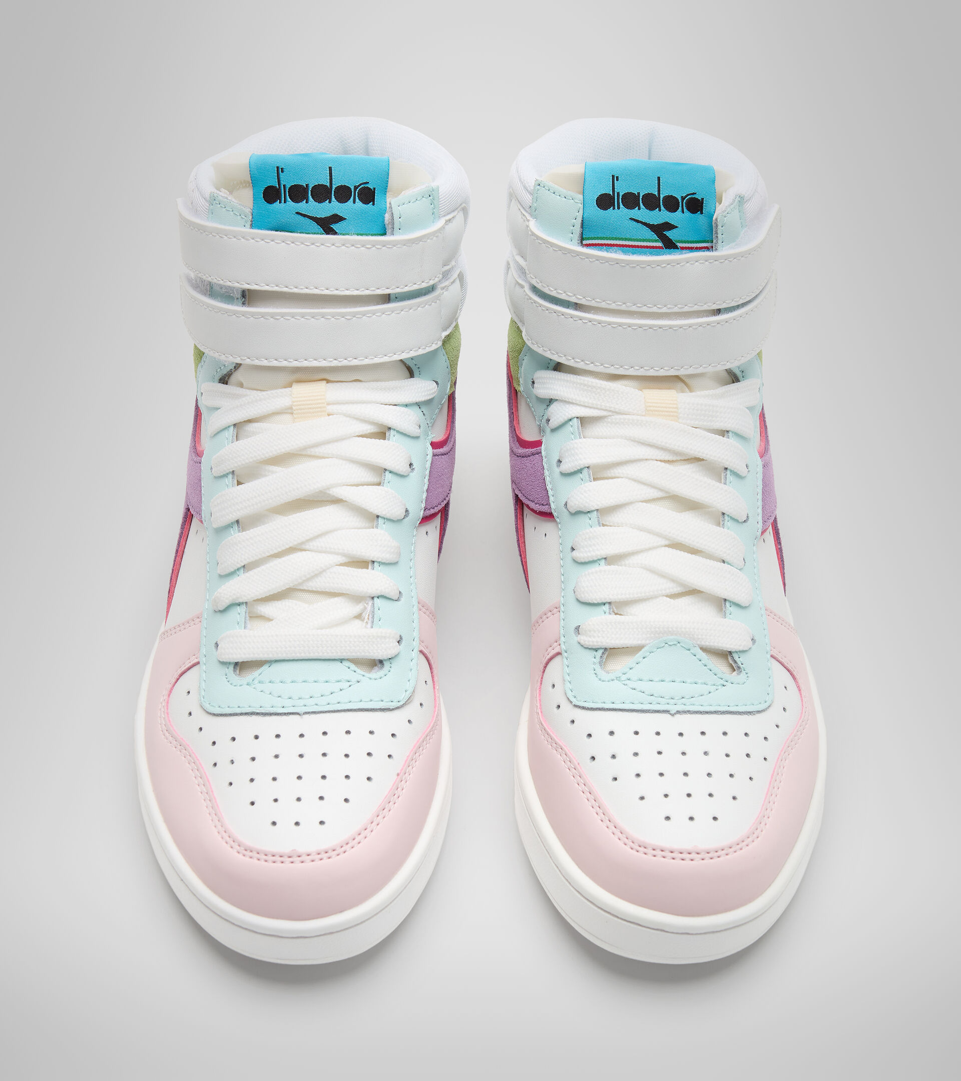 Sports shoes - Women MAGIC BASKET MID WN WHITE/POTPOURRI/BLUE GRASS - Diadora